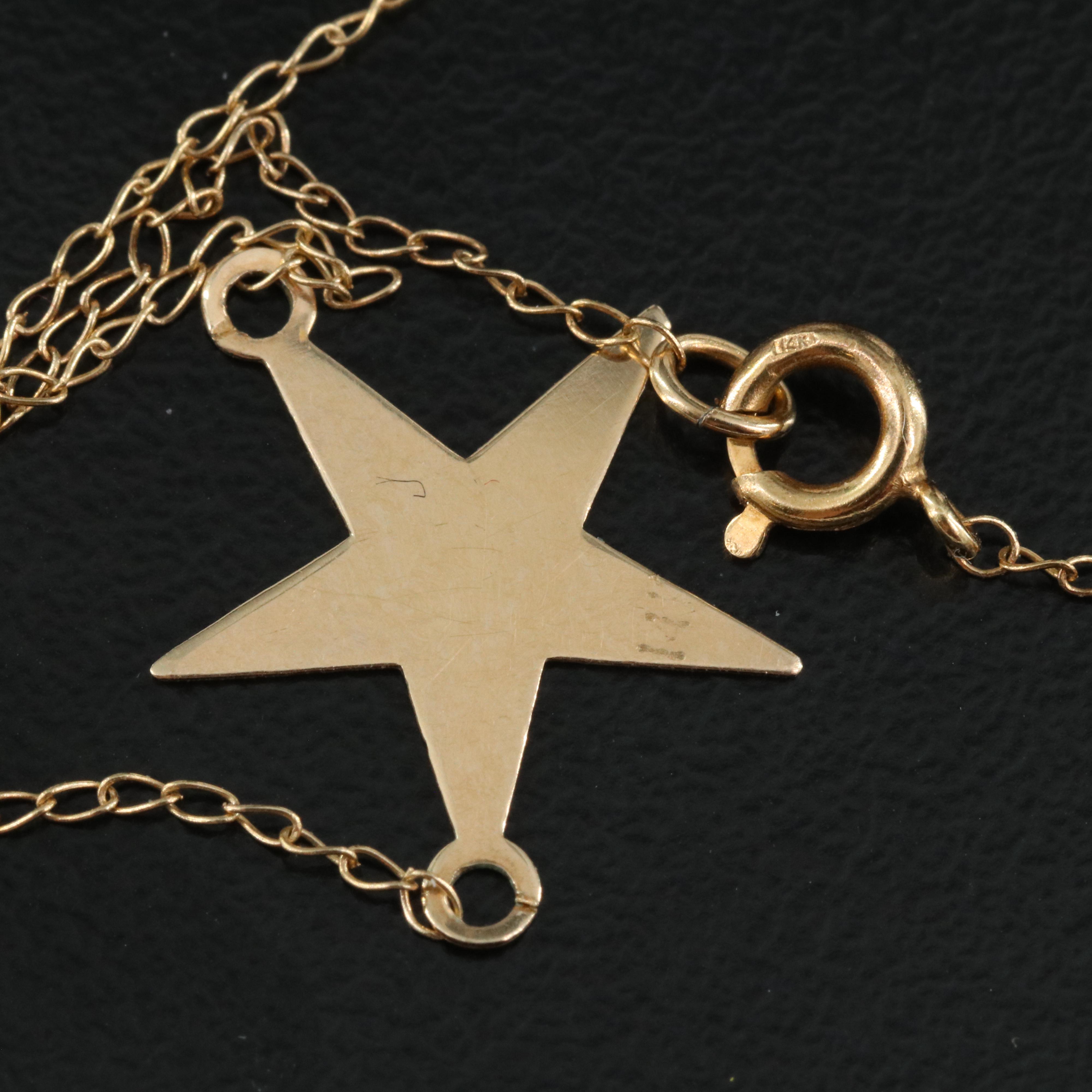 14K Star Necklace