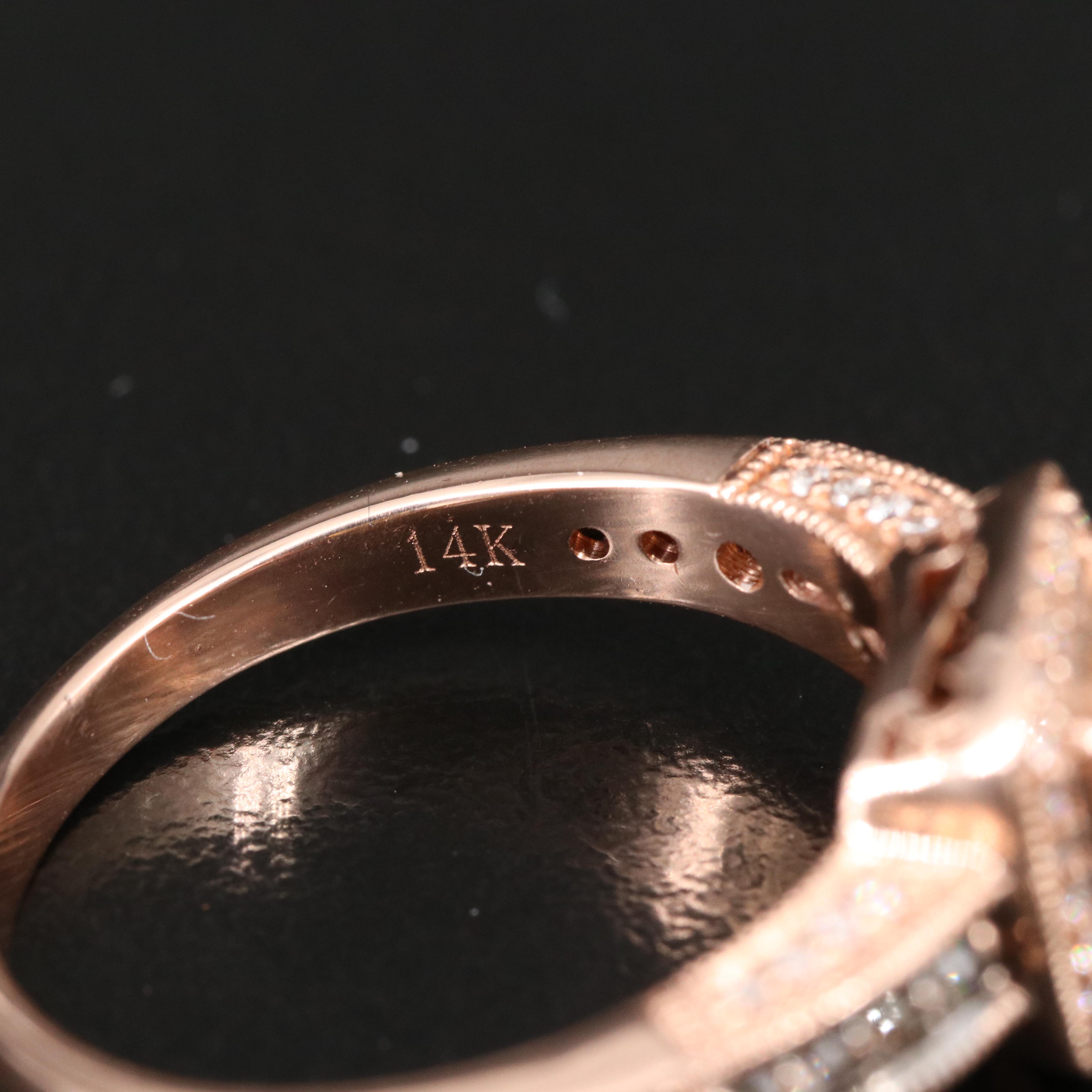 Le Vian 14K Rose Gold Rhodolite Garnet and Diamond Ring