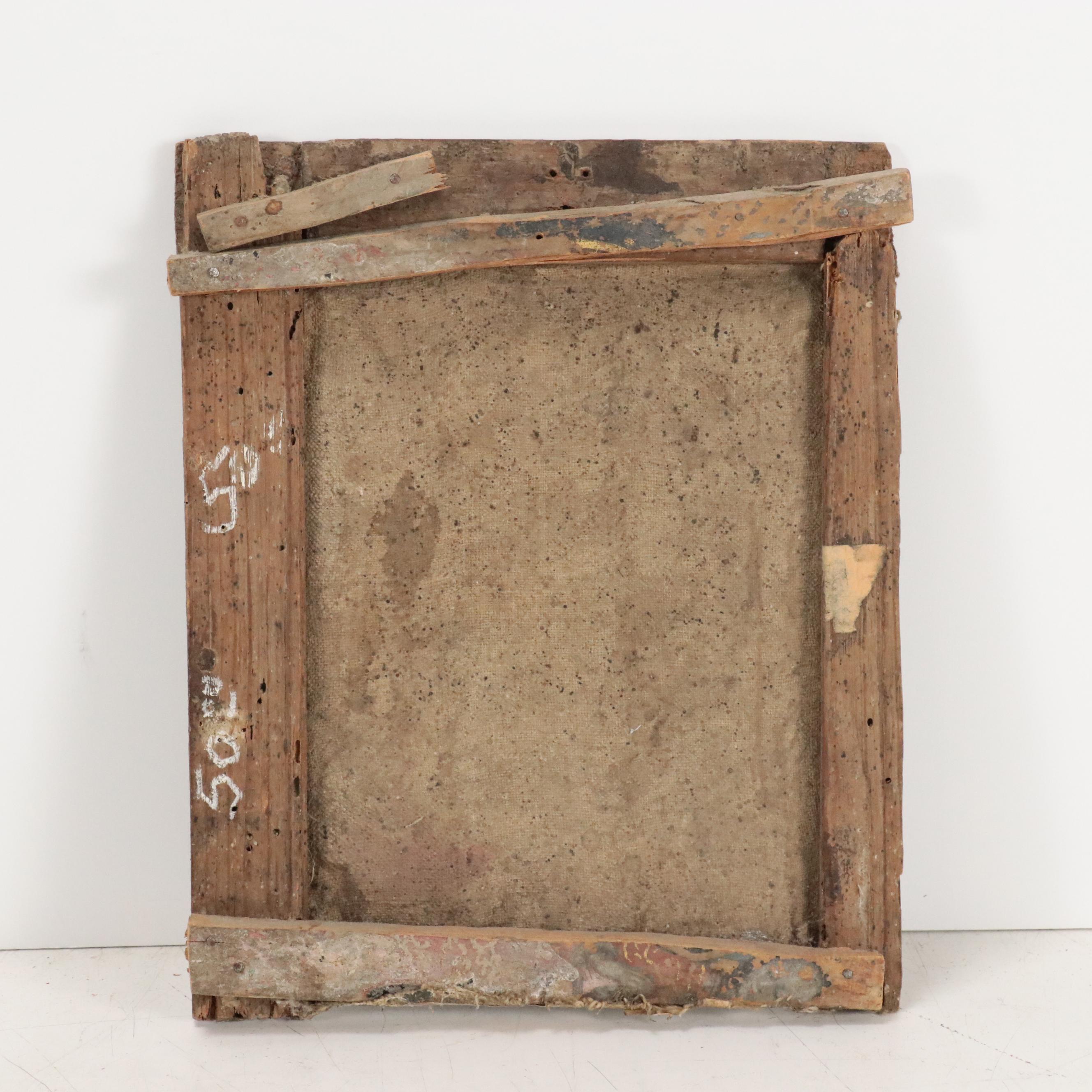 Spanish Colonial Retablo Painting of the Holy Family, 1860s