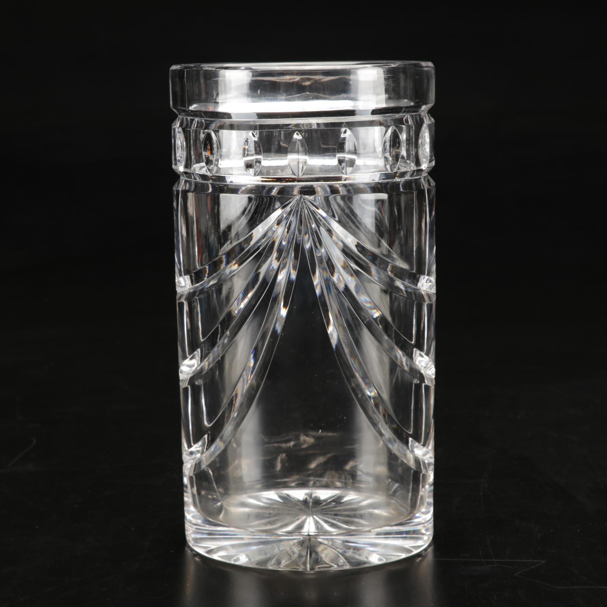 Waterford Crystal "Overture" Oval Vase, Late 20th Century EBTH