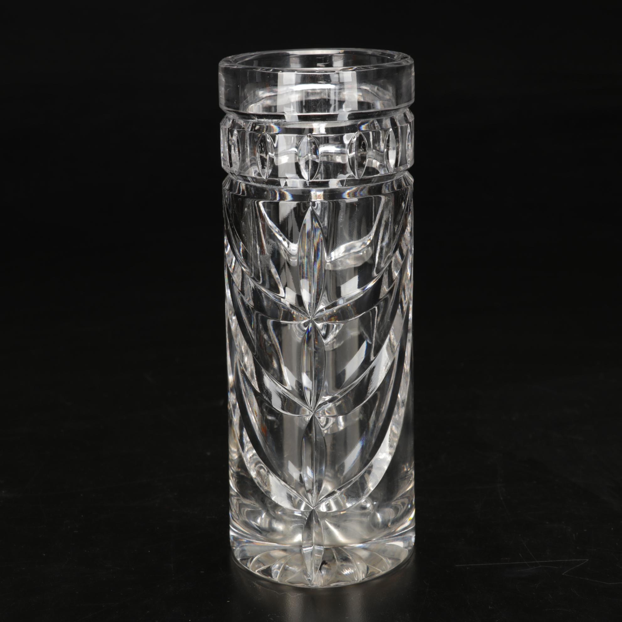 Waterford Crystal "Overture" Oval Vase, Late 20th Century EBTH