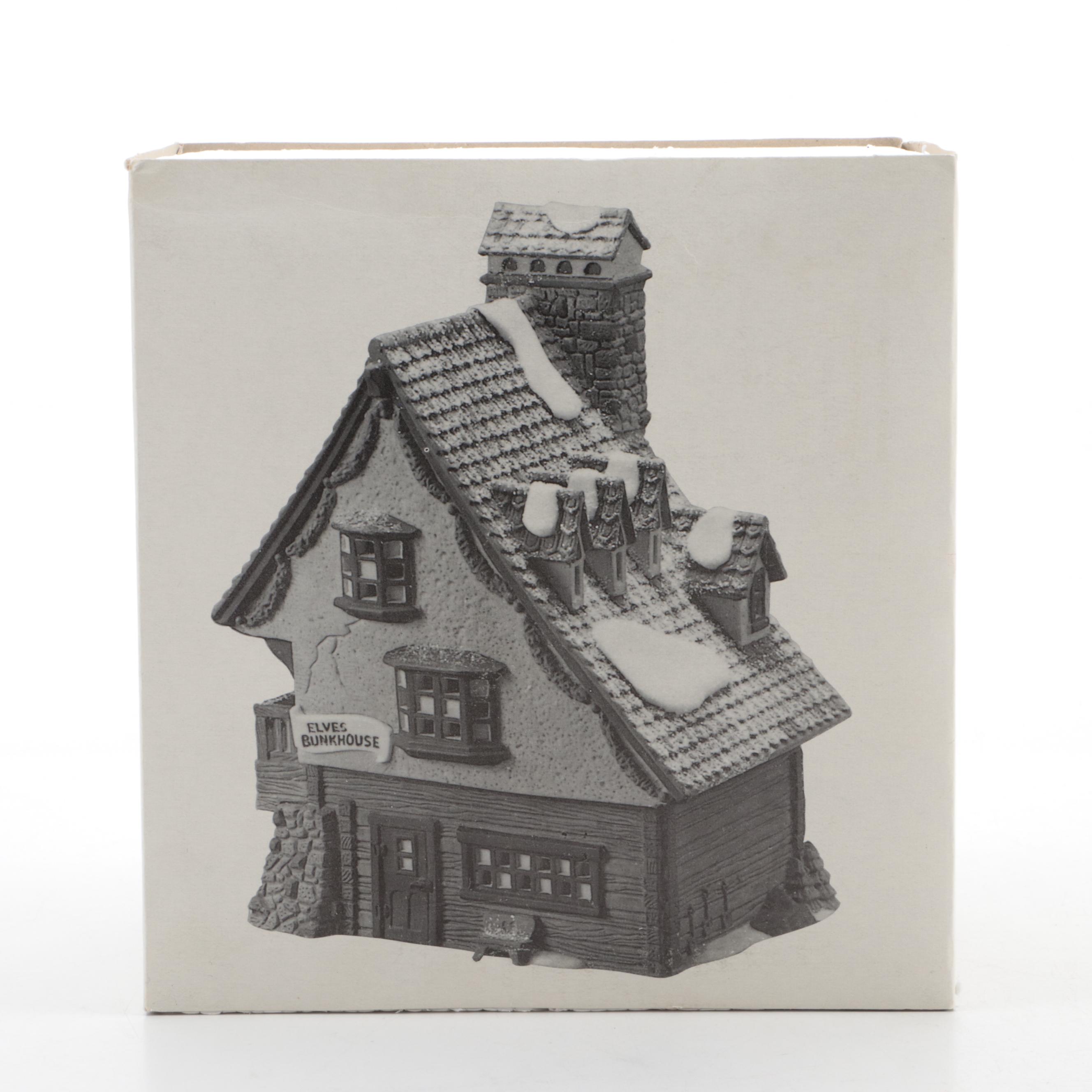 Department 56 Painted Bisque Christmas Village Houses EBTH