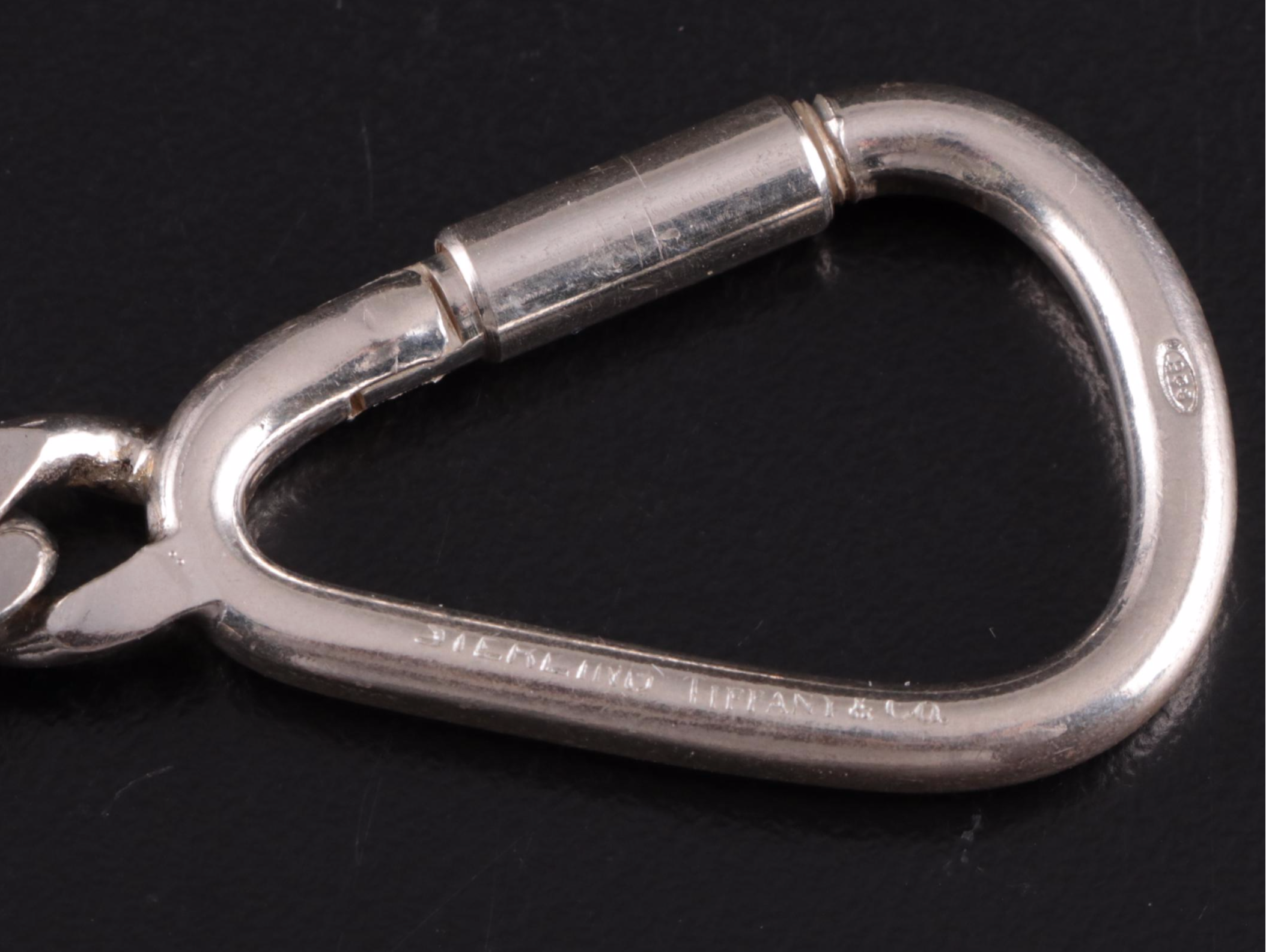 Tiffany & Co. Sterling Silver and Enamel Harlequin Key Chain with Box