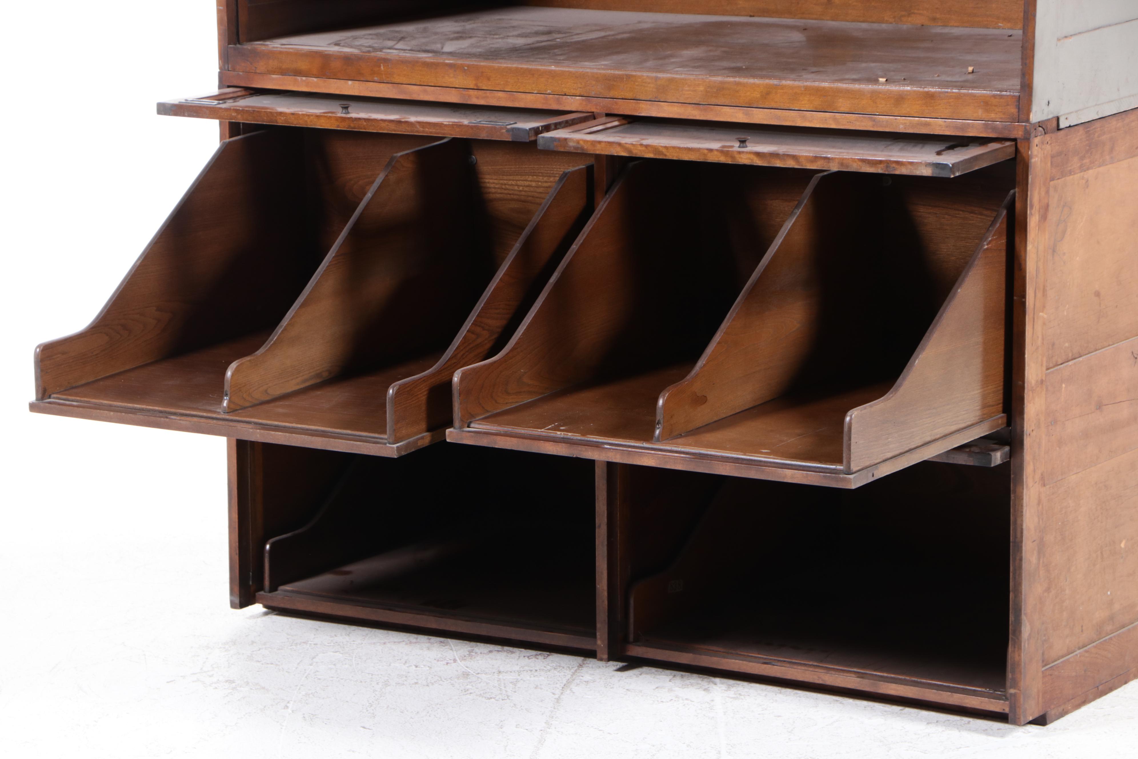 Oak Millinery Cabinet, Early to Mid 20th Century