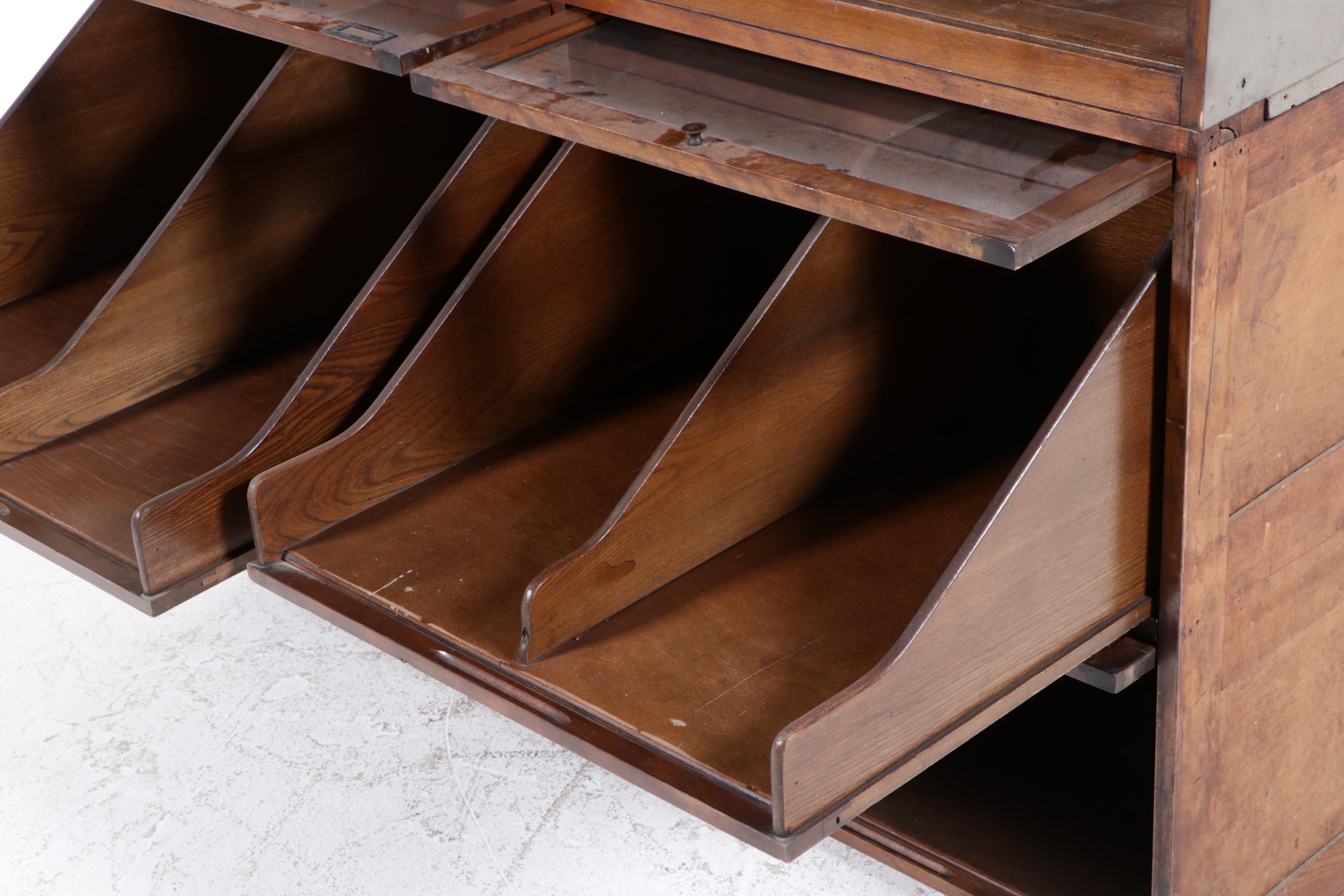Oak Millinery Cabinet, Early to Mid 20th Century