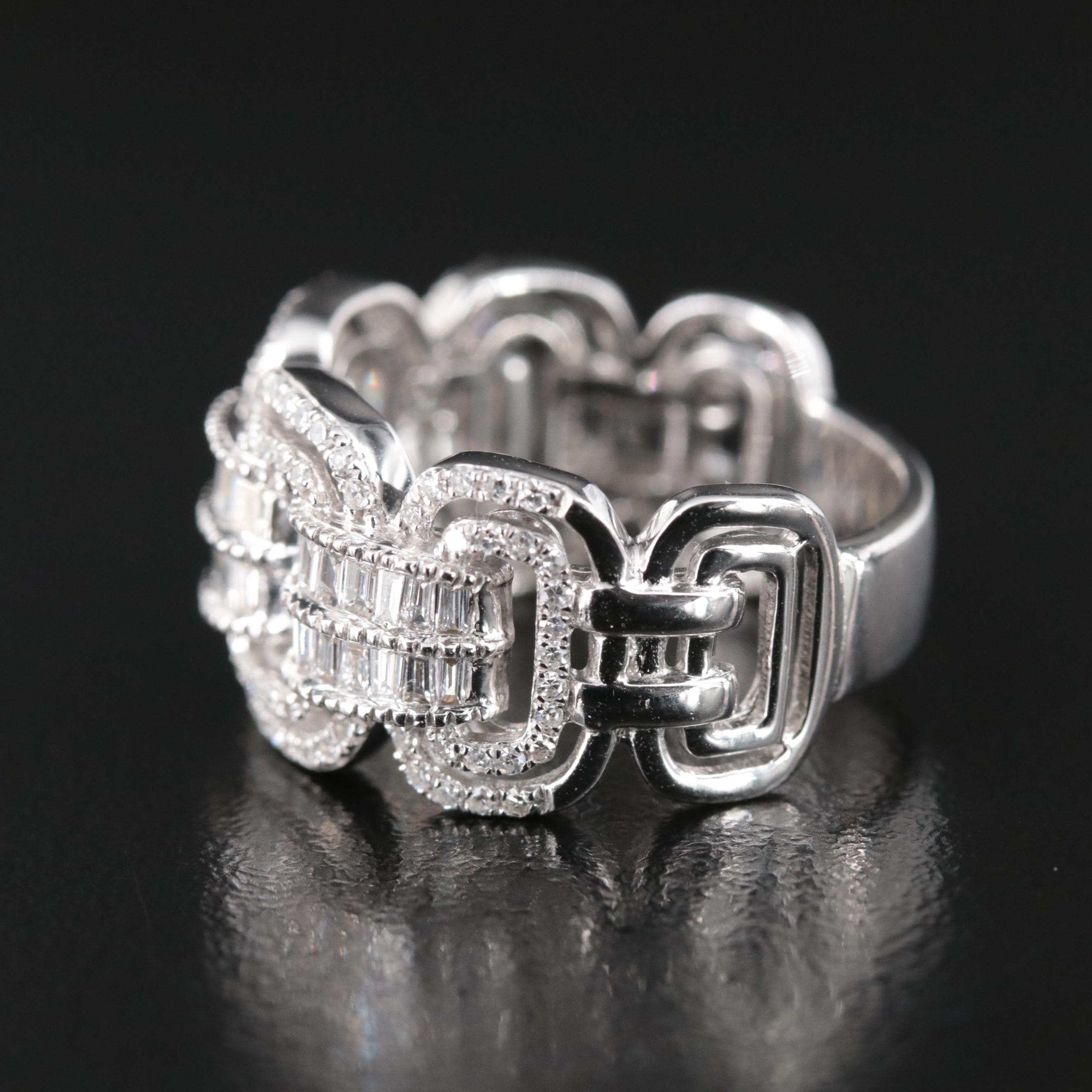 EFFY 14K 0.78 CTW Diamond Link Ring