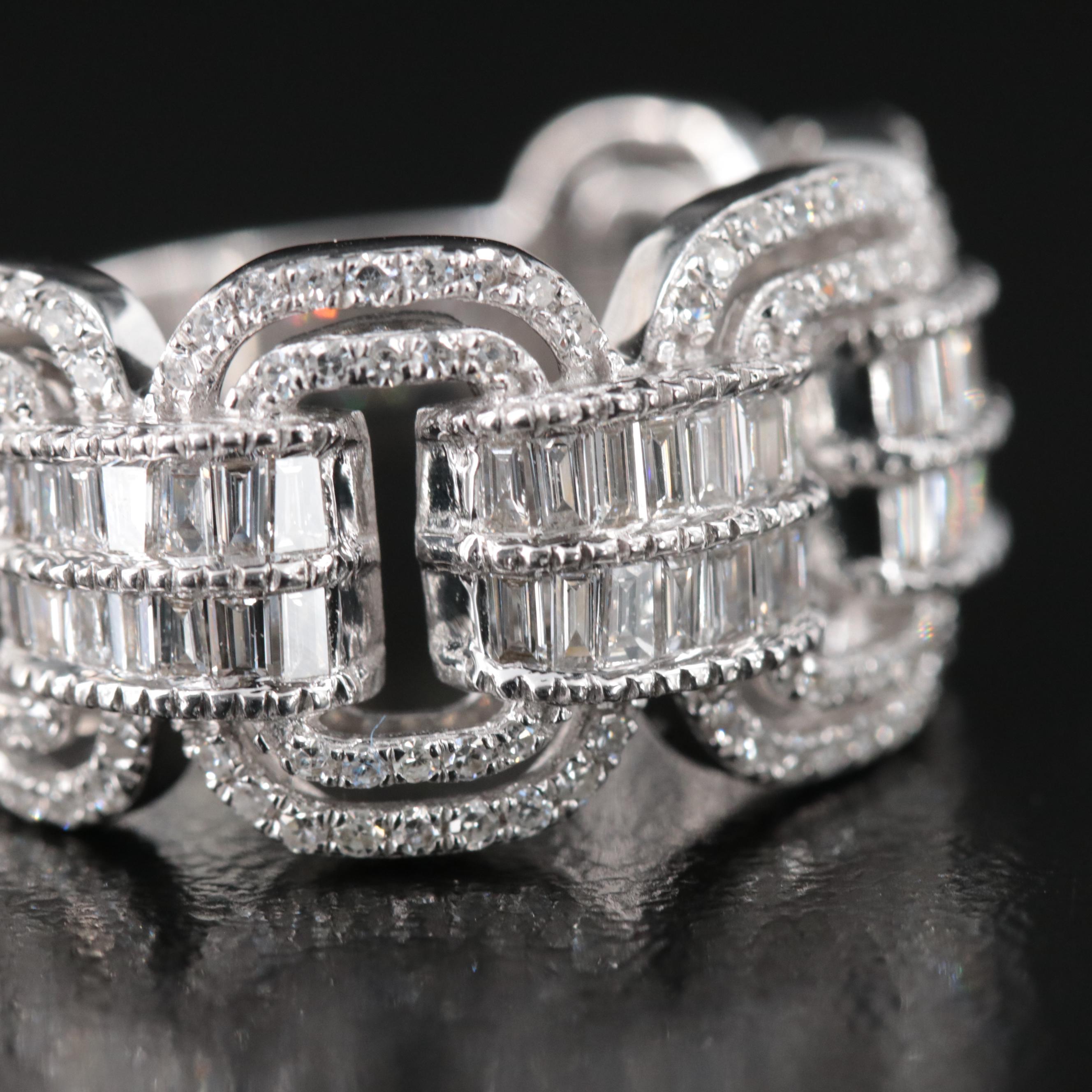 EFFY 14K 0.78 CTW Diamond Link Ring