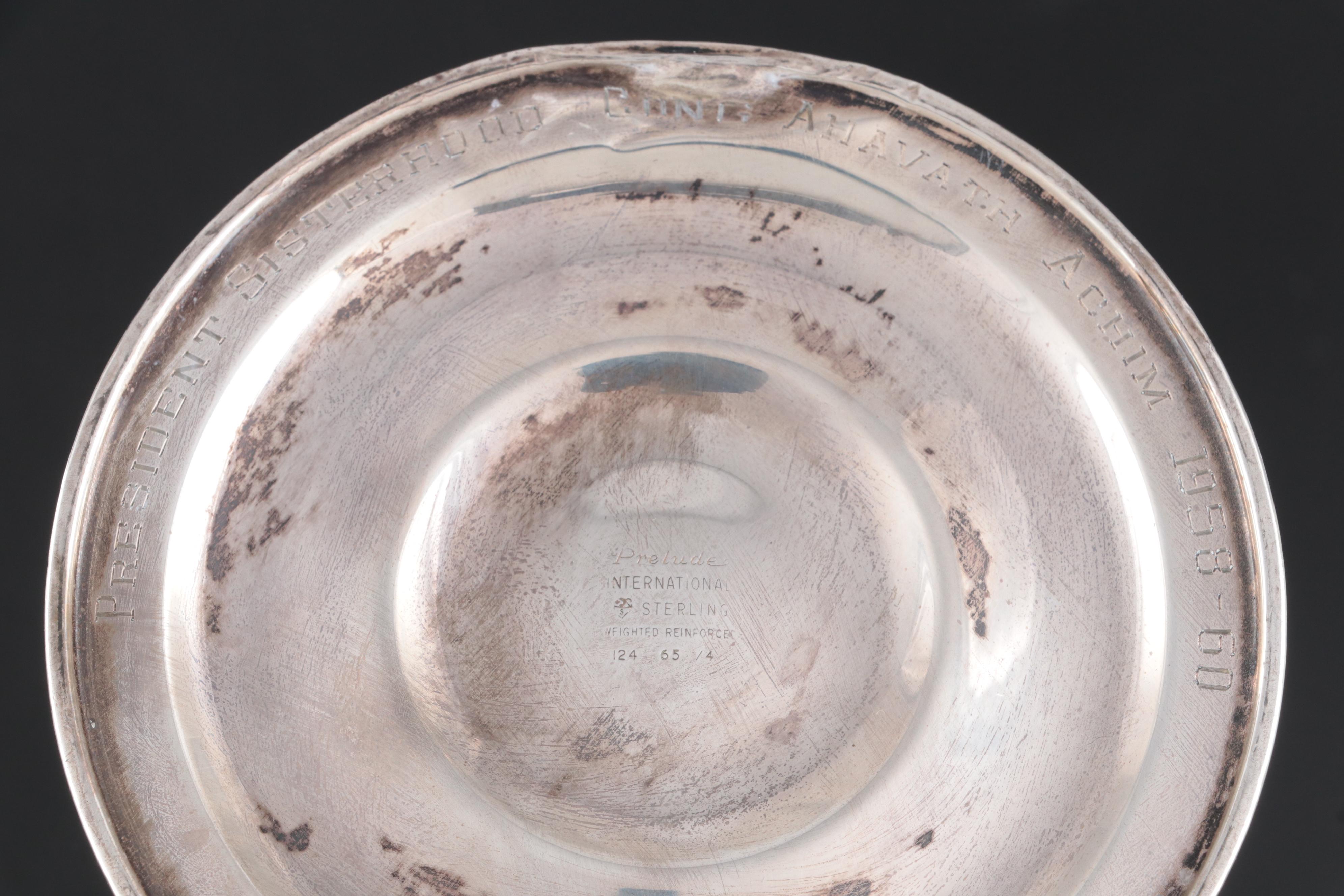 International Sterling Silver Candelabras with Columbia Sterling Silver Bowl