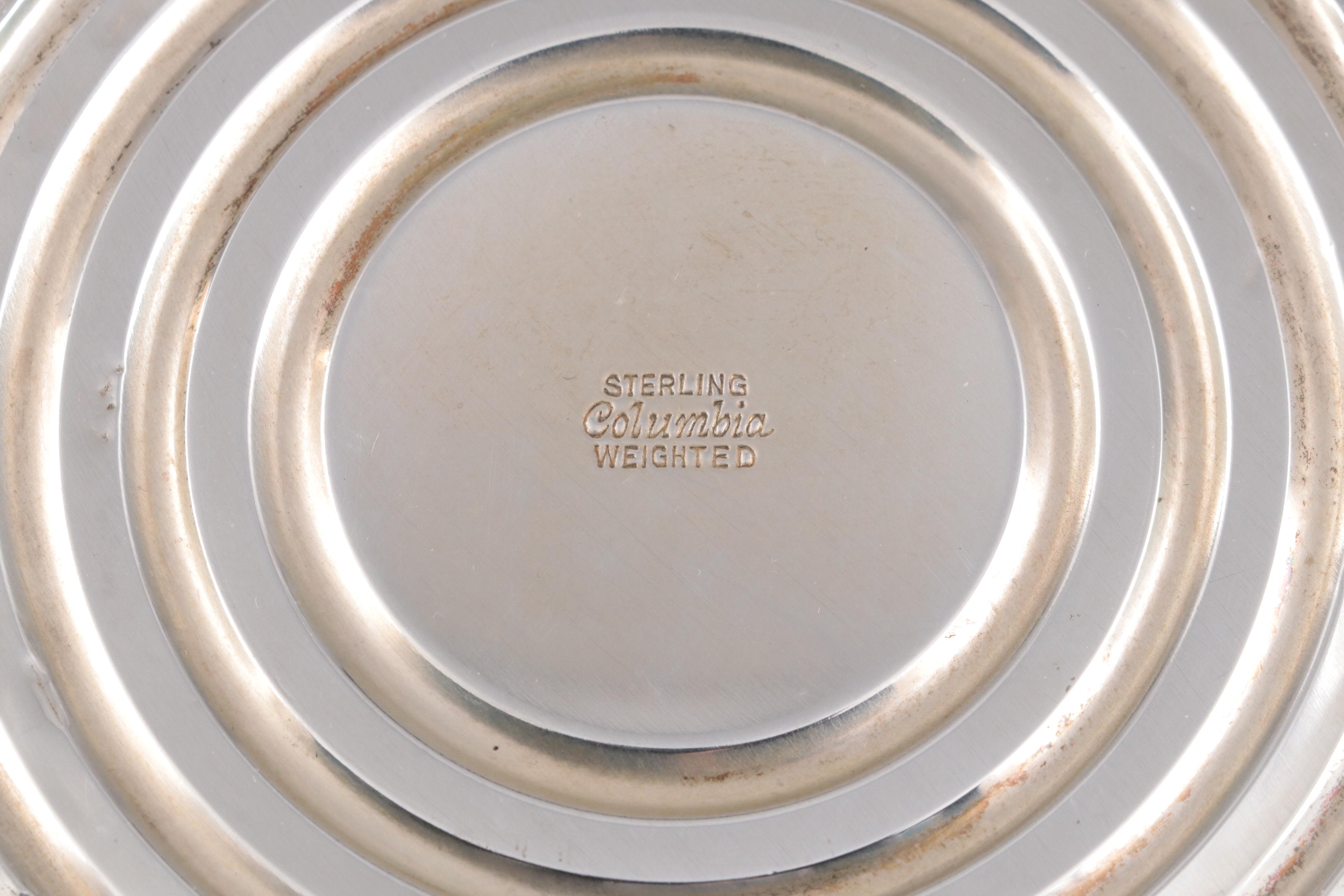 International Sterling Silver Candelabras with Columbia Sterling Silver Bowl