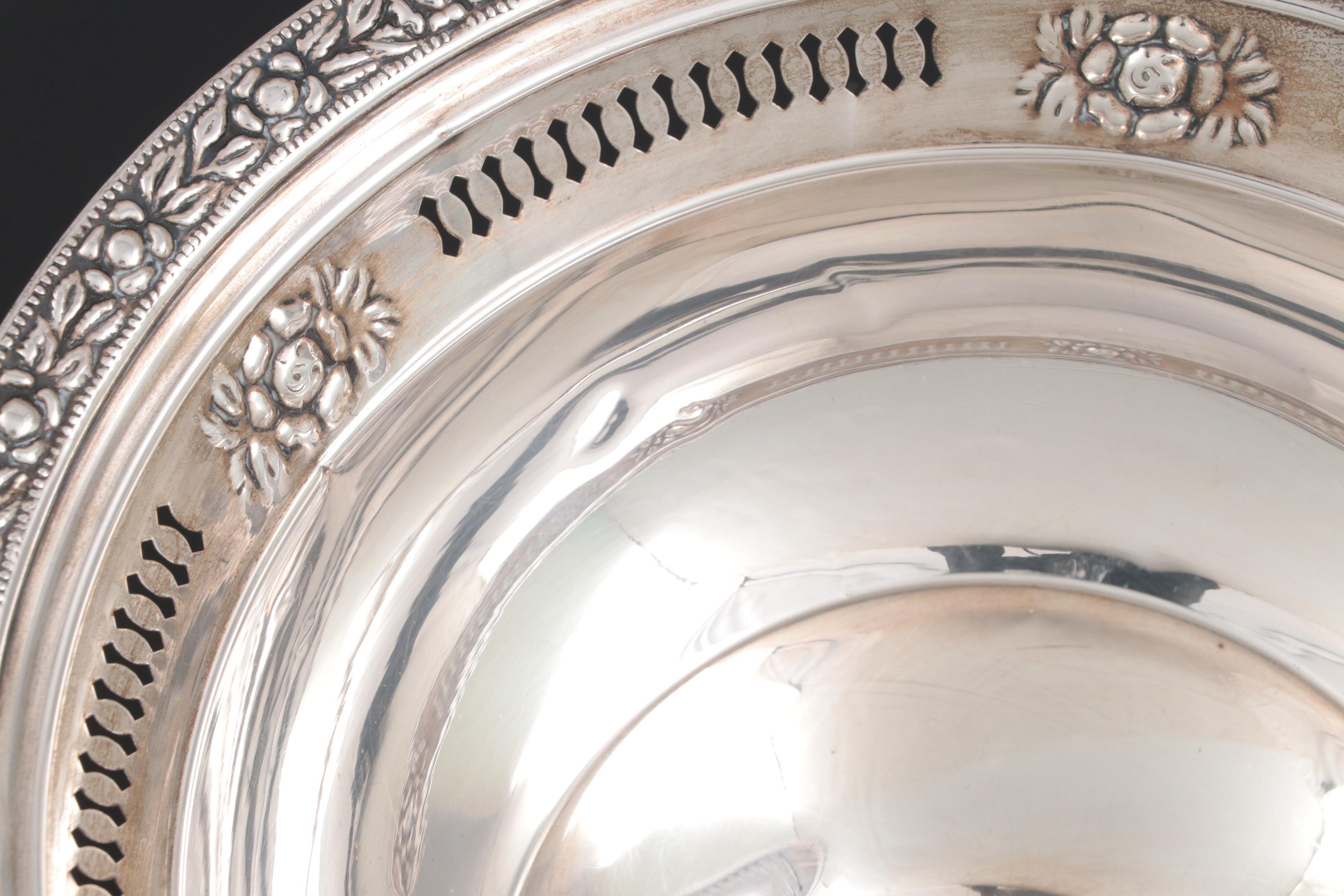 International Sterling Silver Candelabras with Columbia Sterling Silver Bowl