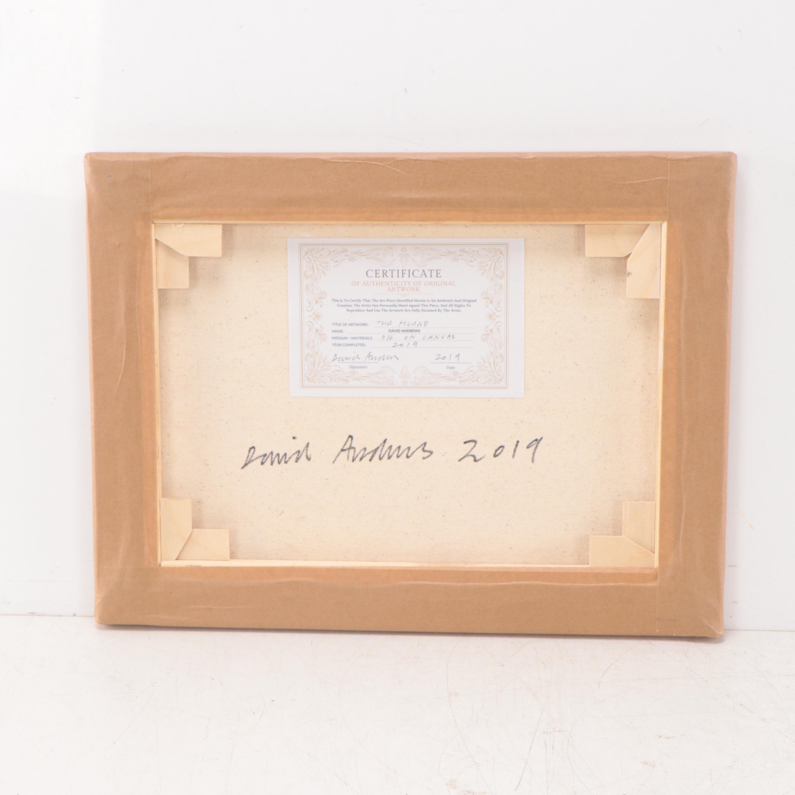 David Andrews Oil Painting "The Hound," 2019