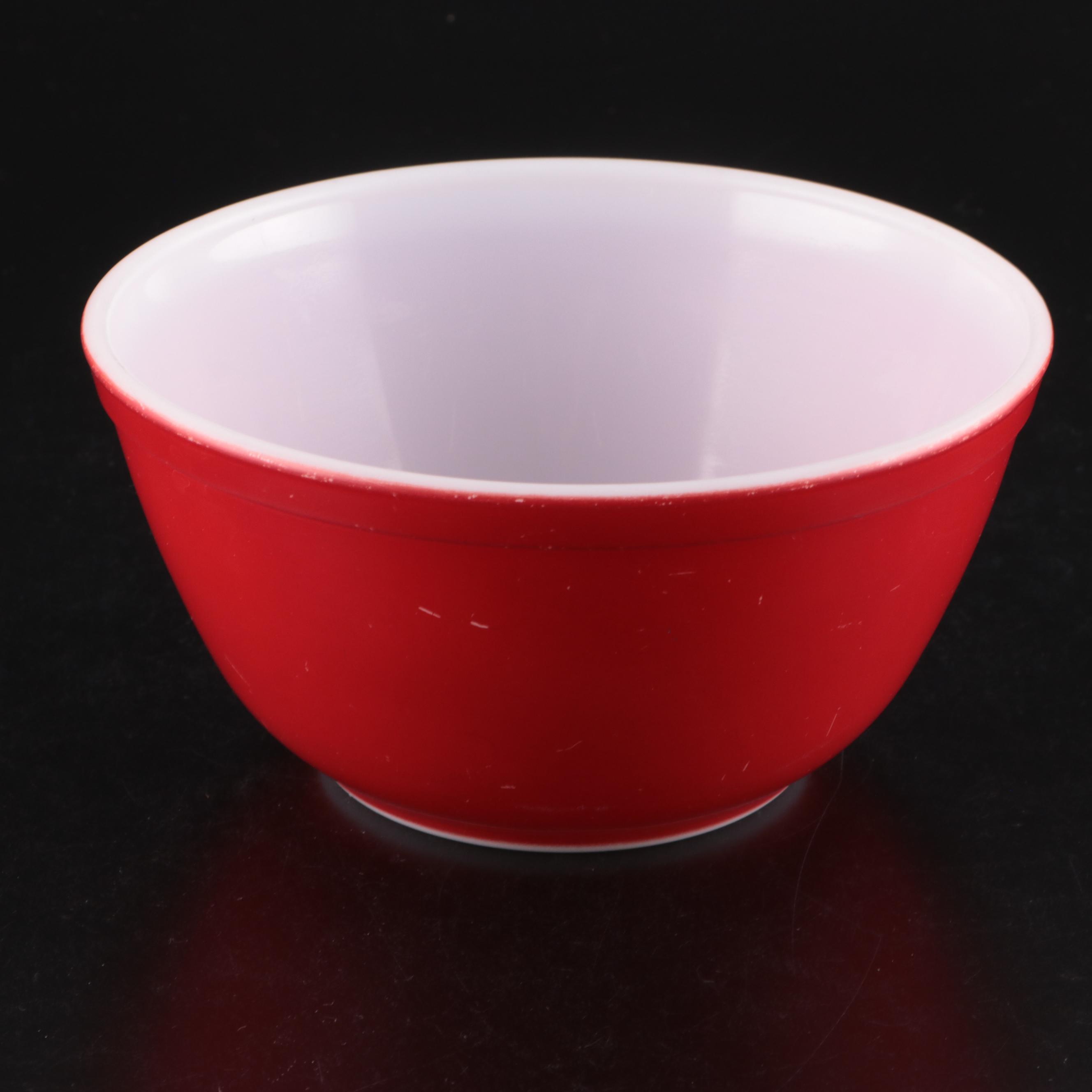 Pyrex "Primary Colors" Glass Mixing Bowls, Mid-20th Century