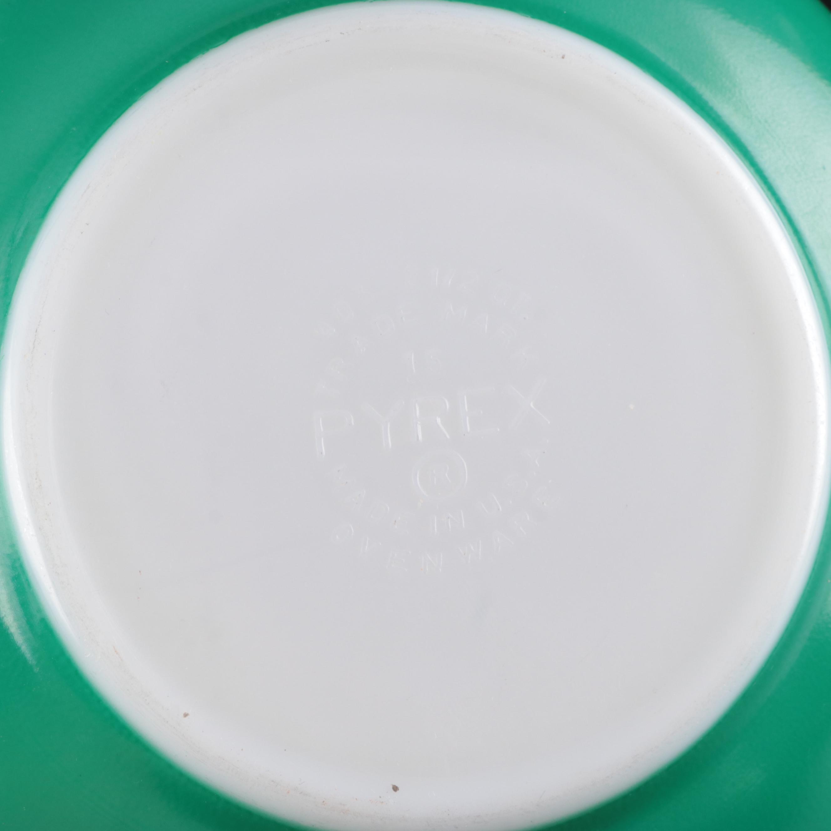 Pyrex "Primary Colors" Glass Mixing Bowls, Mid-20th Century