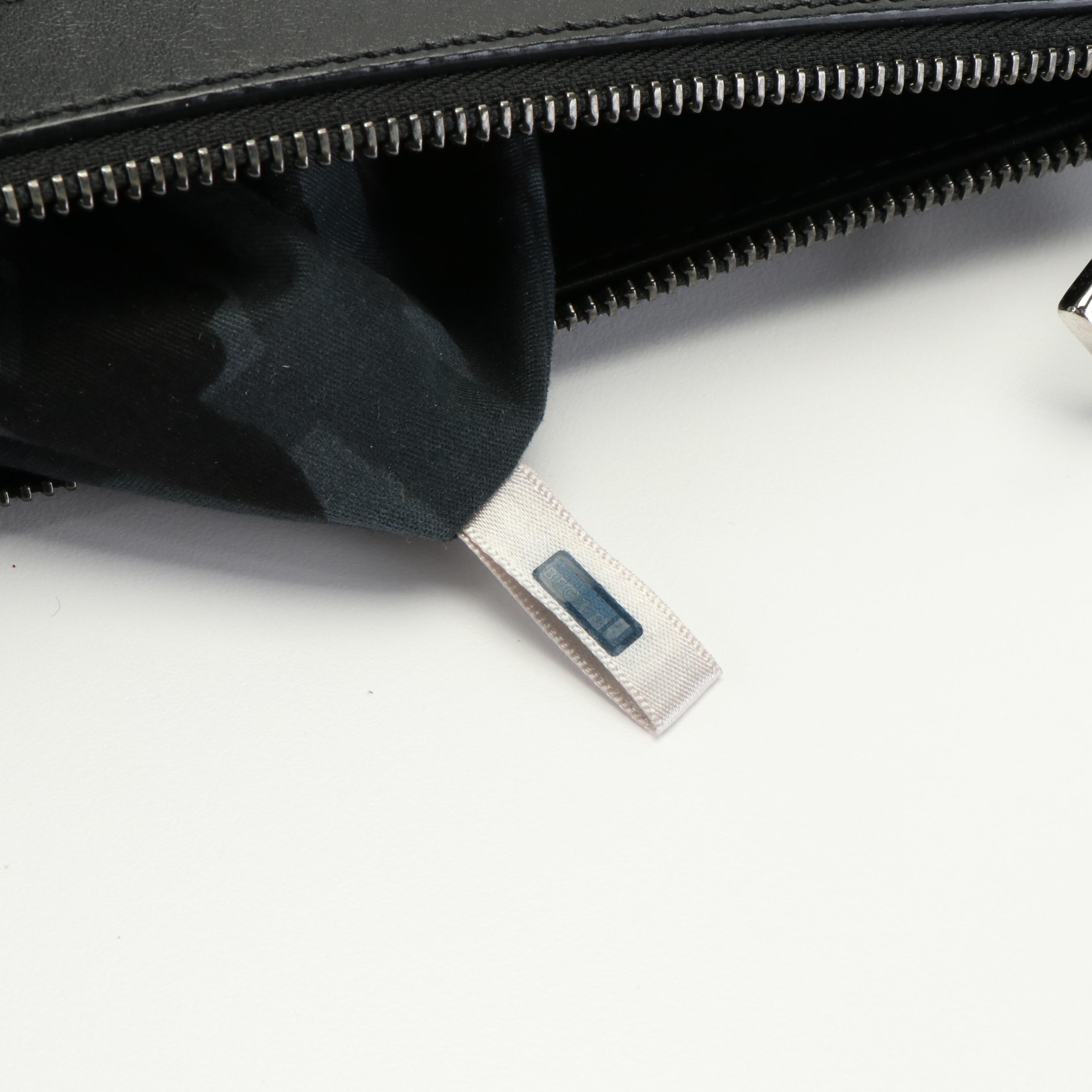 Jimmy Choo Clutch Bag with Star Studs in Black Leather