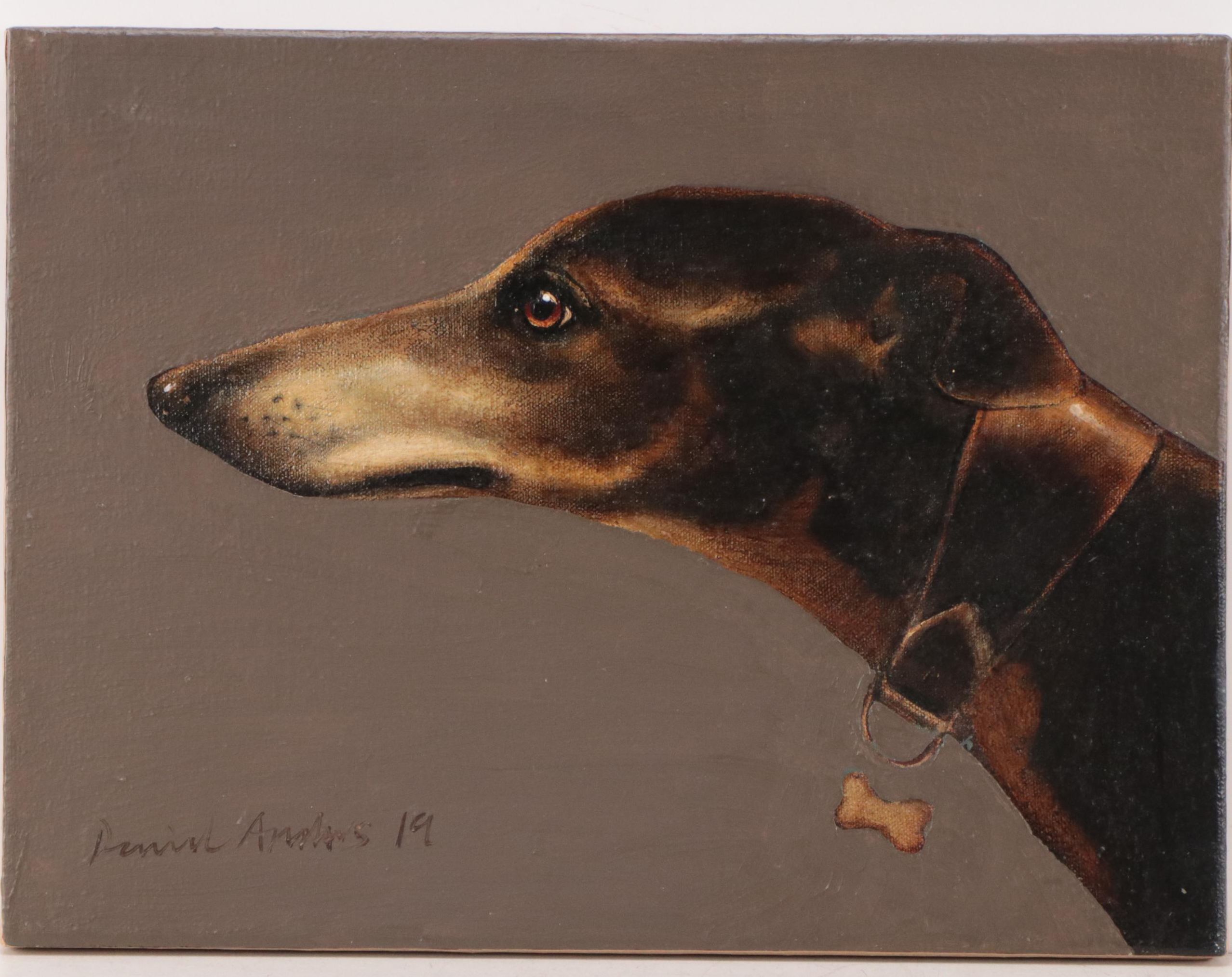 David Andrews Oil Painting "The Hound," 2019