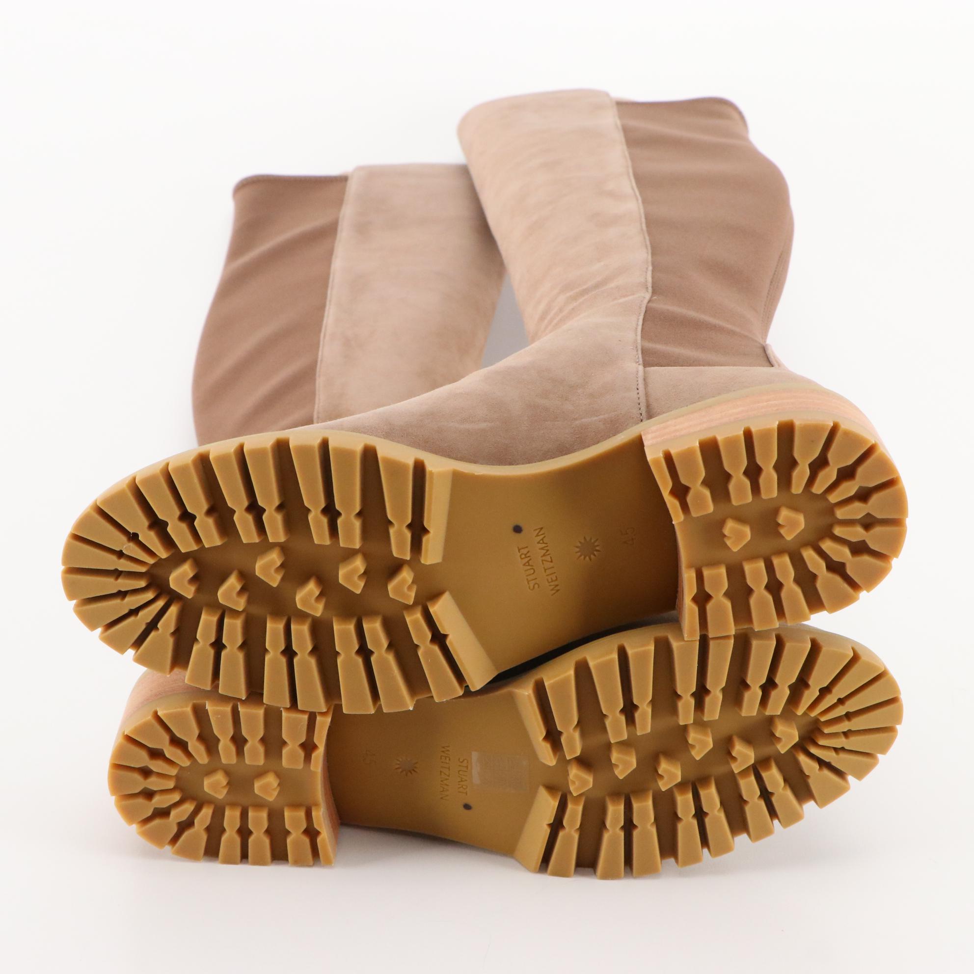 Stuart Weitzman Wedge Espadrille Sandals and Knee High Suede Boots, New in Box