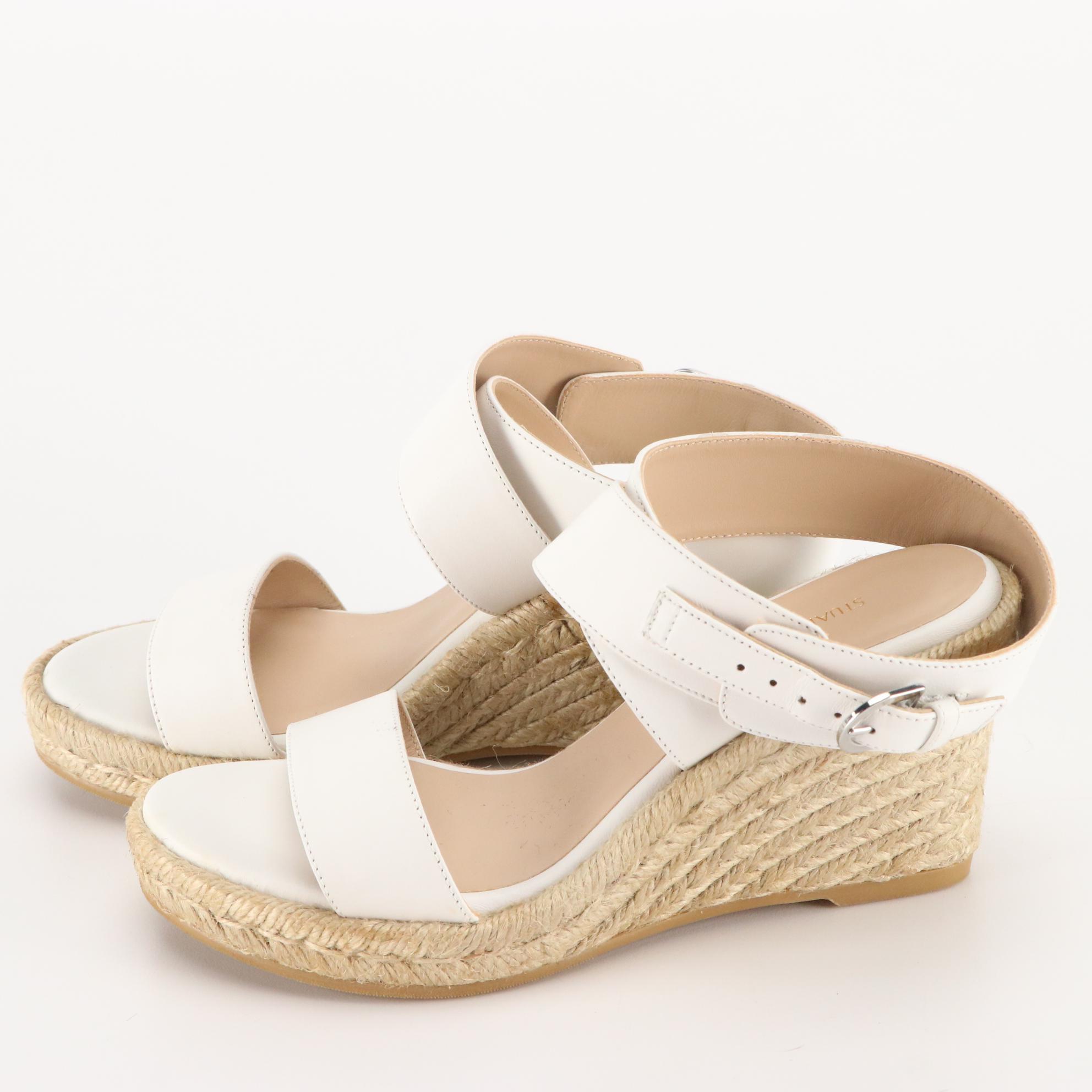 Stuart Weitzman Wedge Espadrille Sandals and Knee High Suede Boots, New in Box