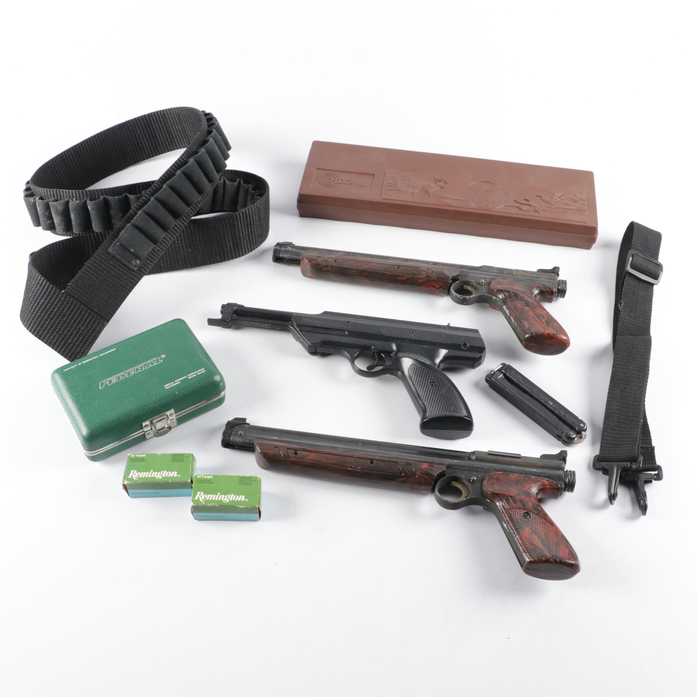Daisy Model 188 and Other BB Guns with Straps, Gun Cleaning Kit and More