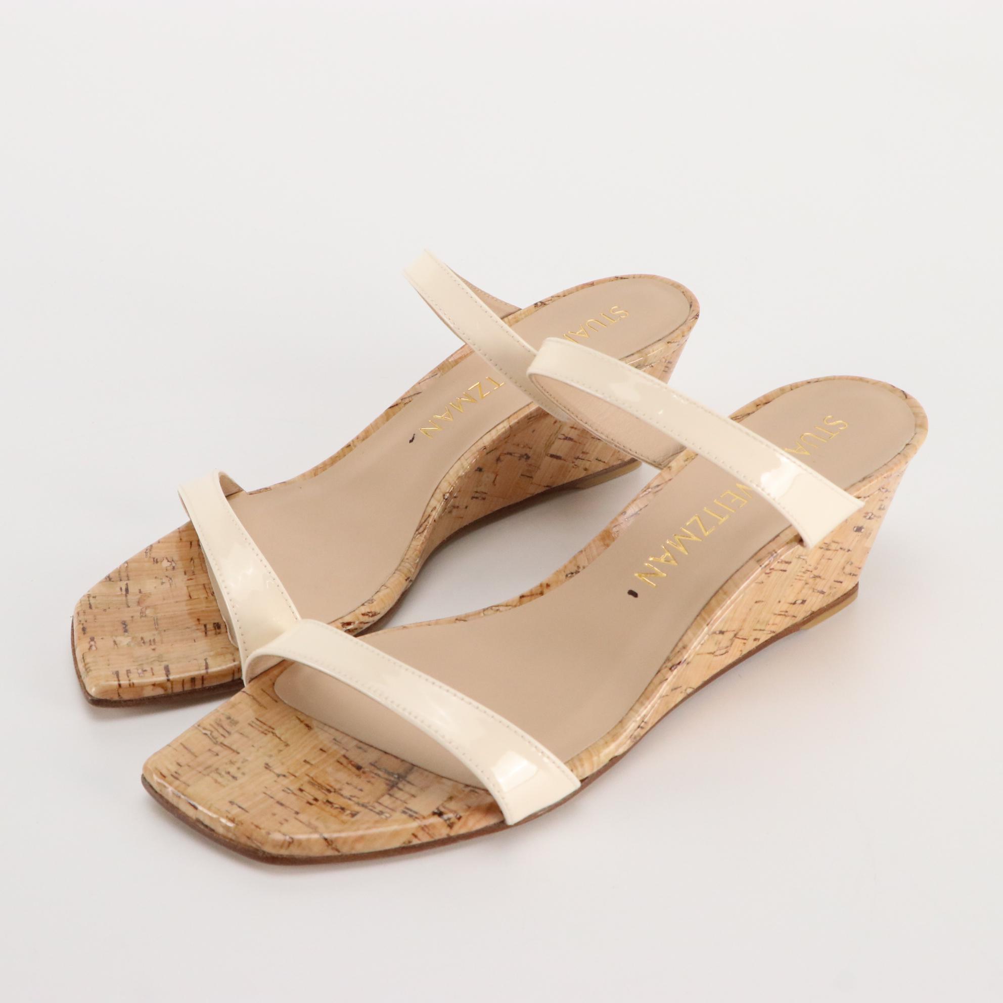 Stuart Weitzman Wedge Sandals and Platforms in Leather with Boxes