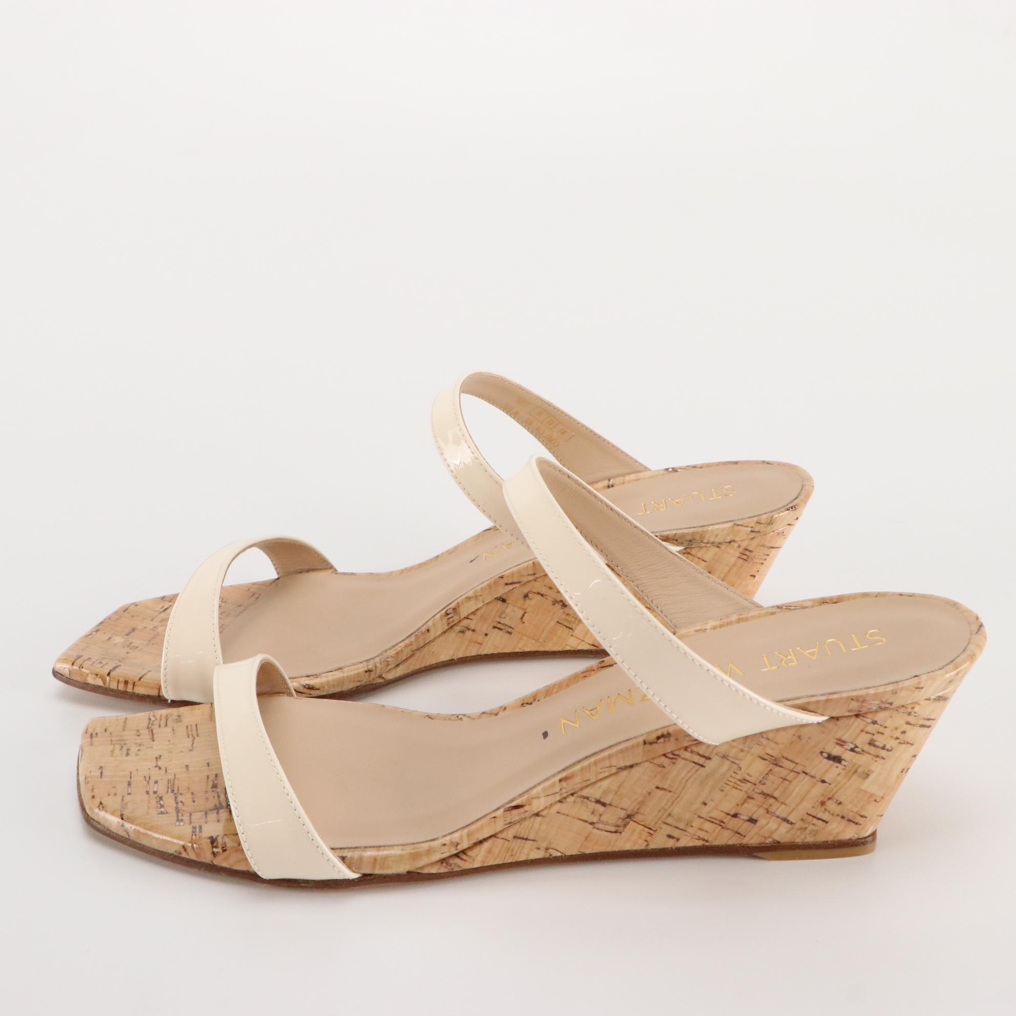 Stuart Weitzman Wedge Sandals and Platforms in Leather with Boxes