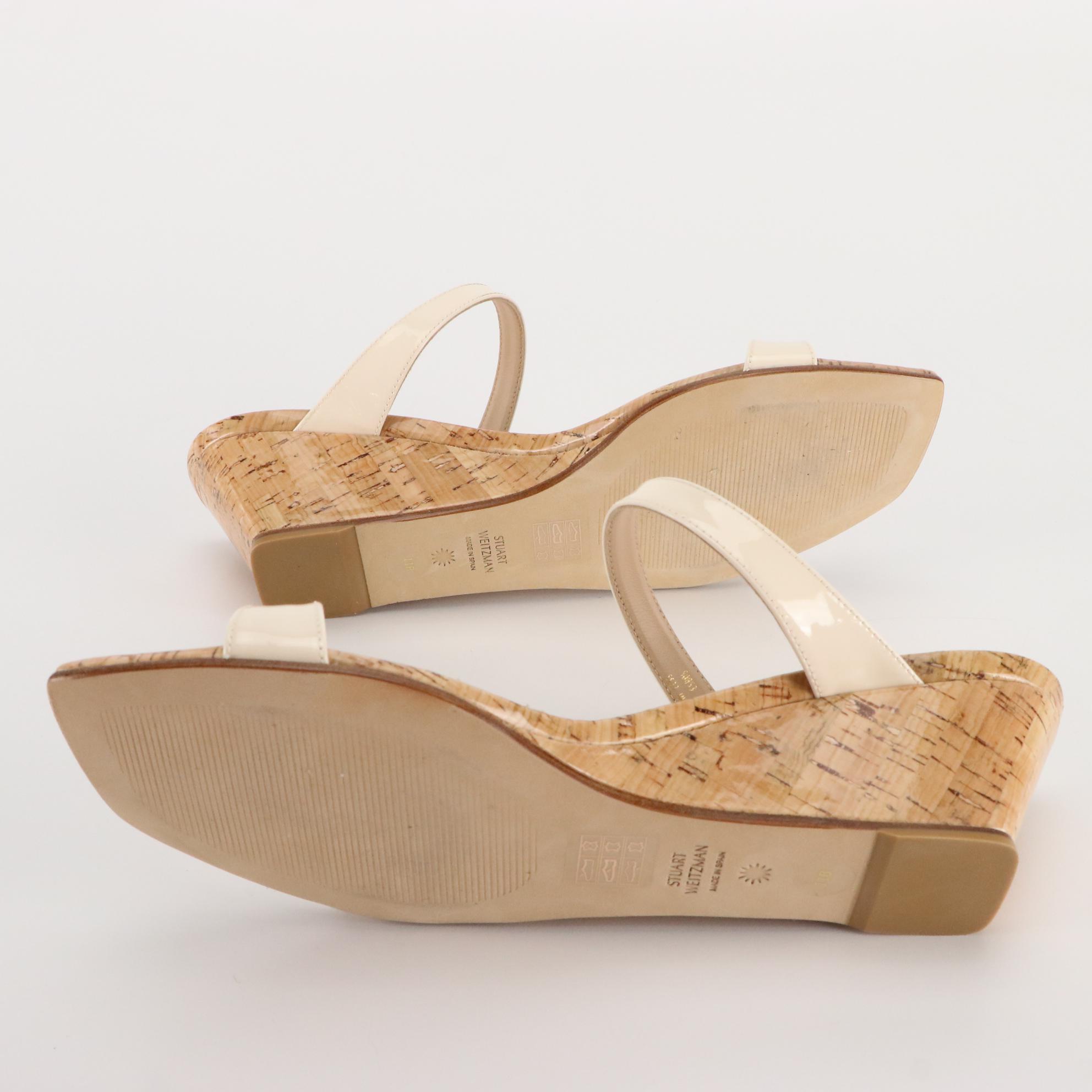 Stuart Weitzman Wedge Sandals and Platforms in Leather with Boxes