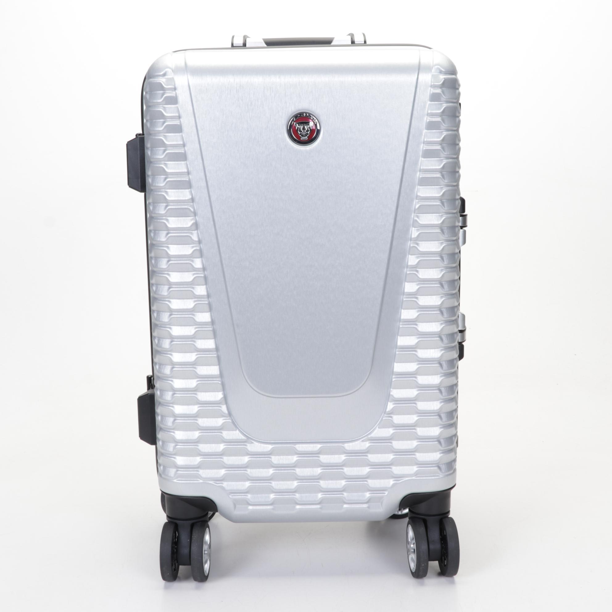 Jaguar Hard-Shell Carry On Suitcase in Silver With Tags