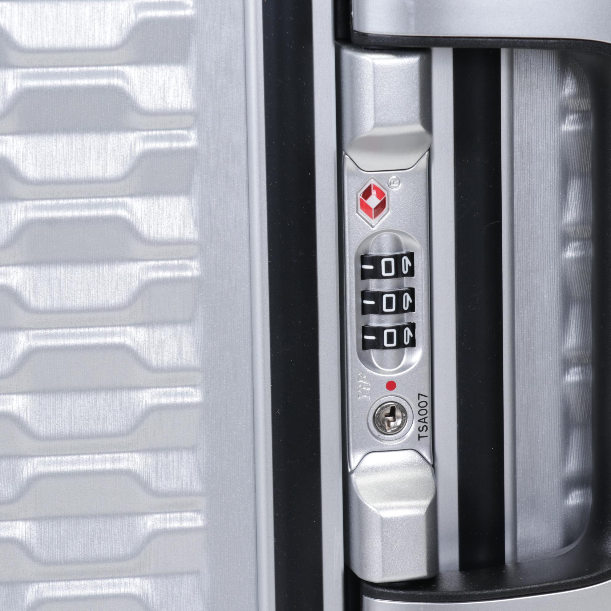 Jaguar Hard-Shell Carry On Suitcase in Silver With Tags