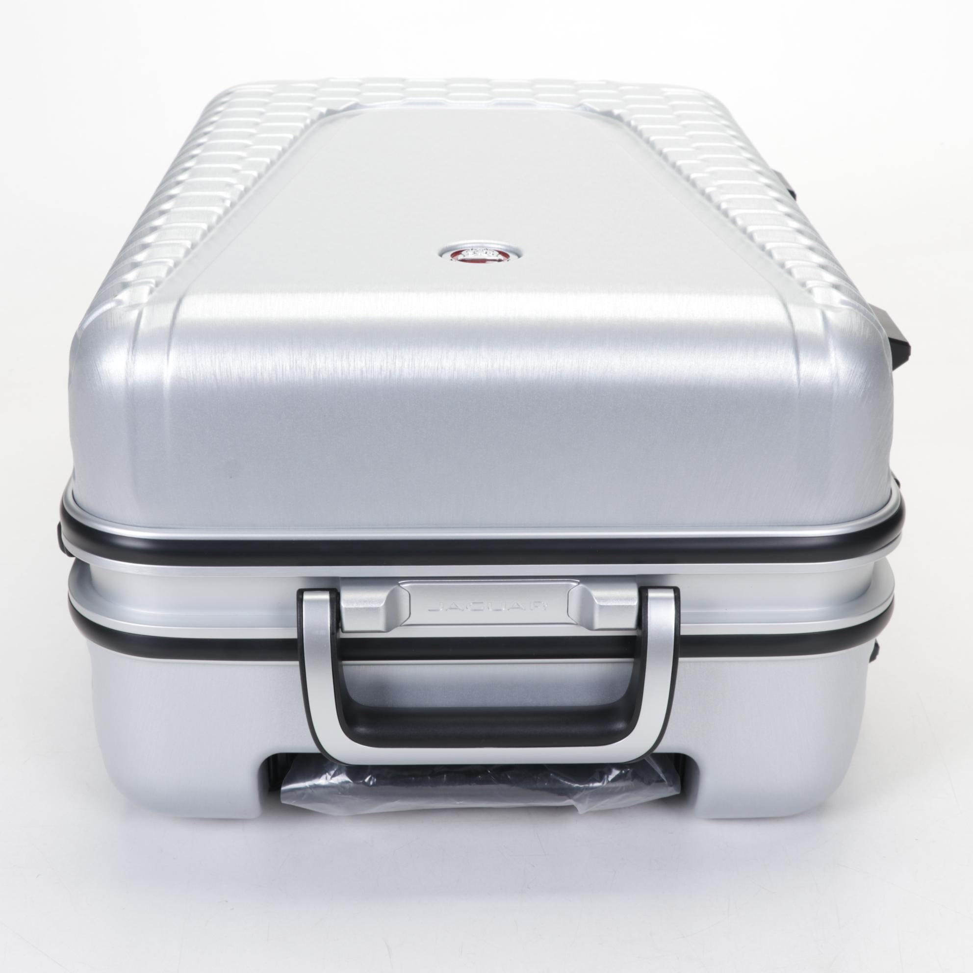 Jaguar Hard-Shell Carry On Suitcase in Silver With Tags