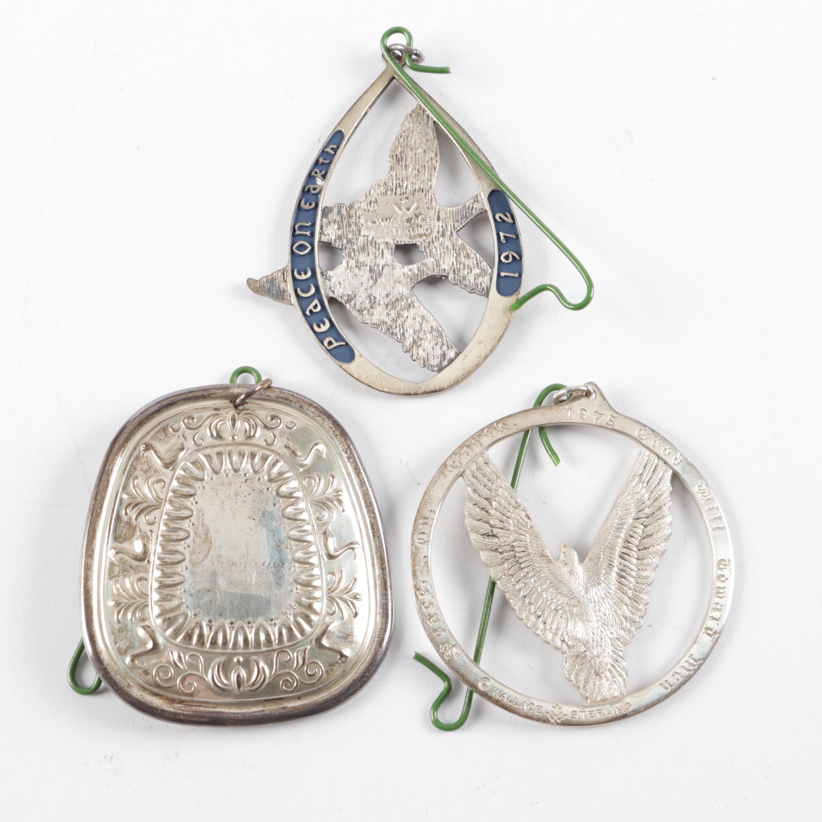 Towle Sterling Silver Medallion Ornaments