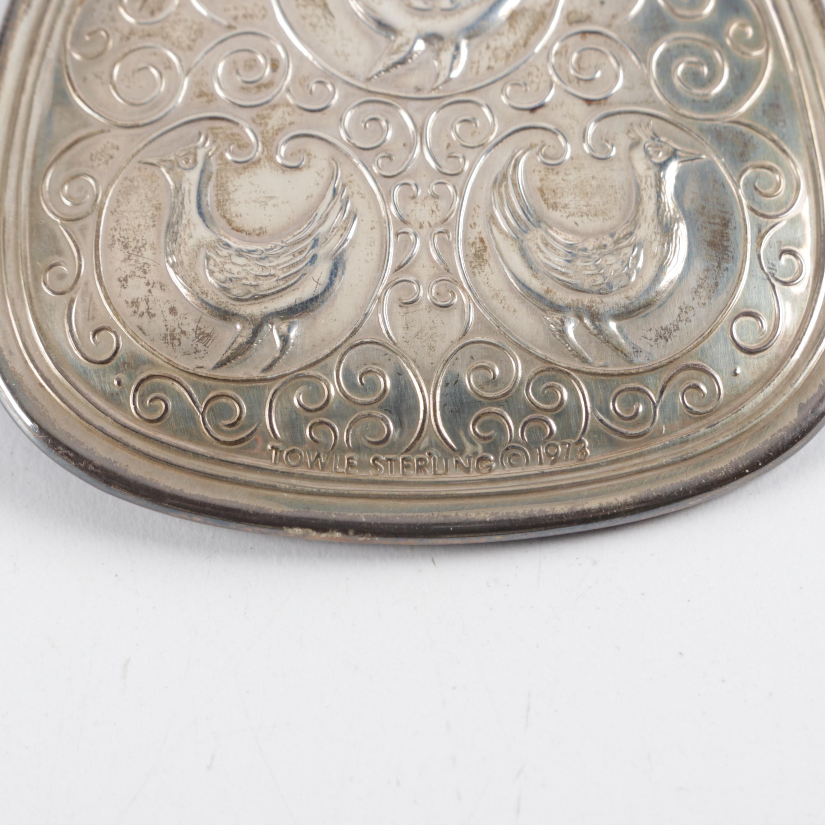 Towle Sterling Silver Medallion Ornaments