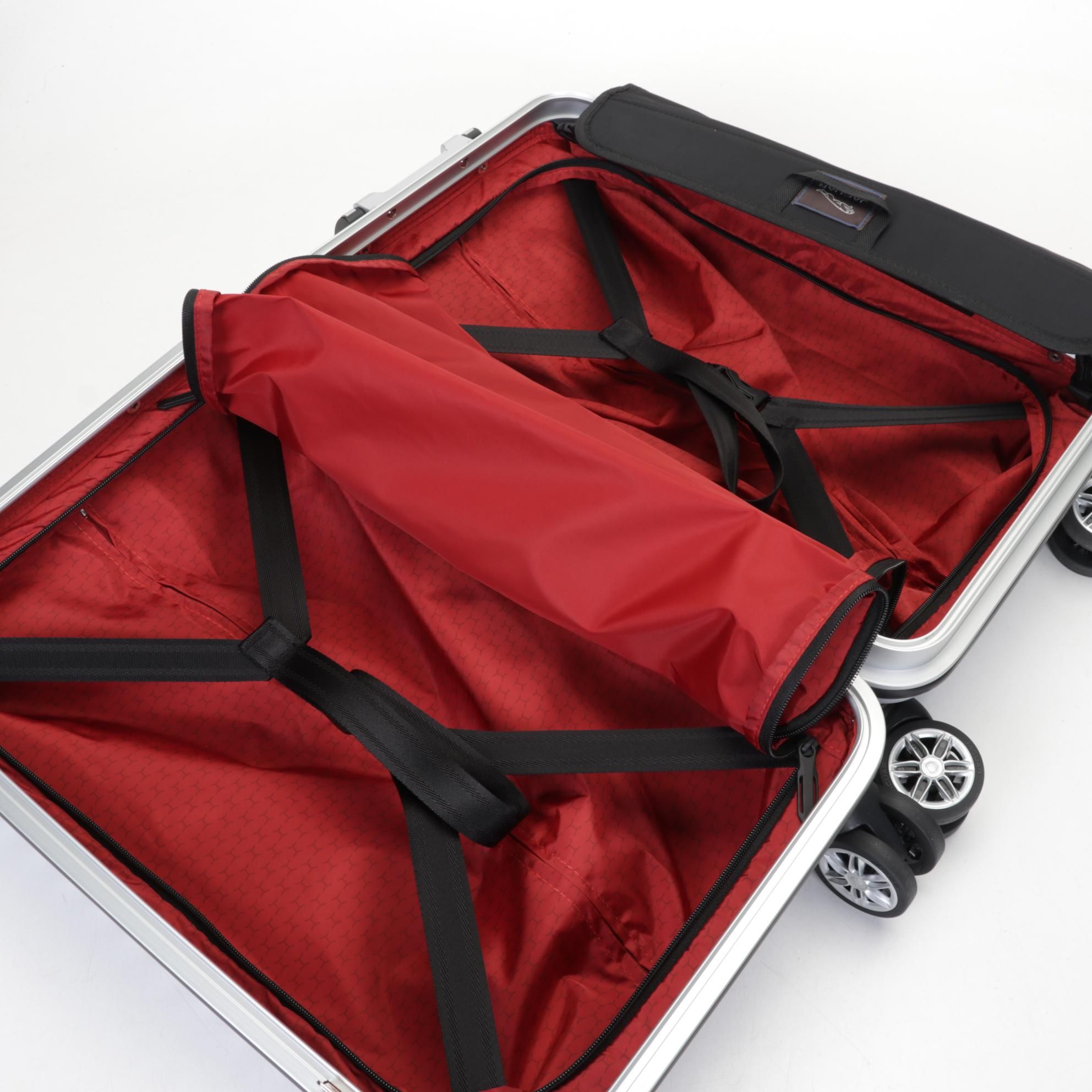 Jaguar Hard-Shell Carry On Suitcase in Silver With Tags