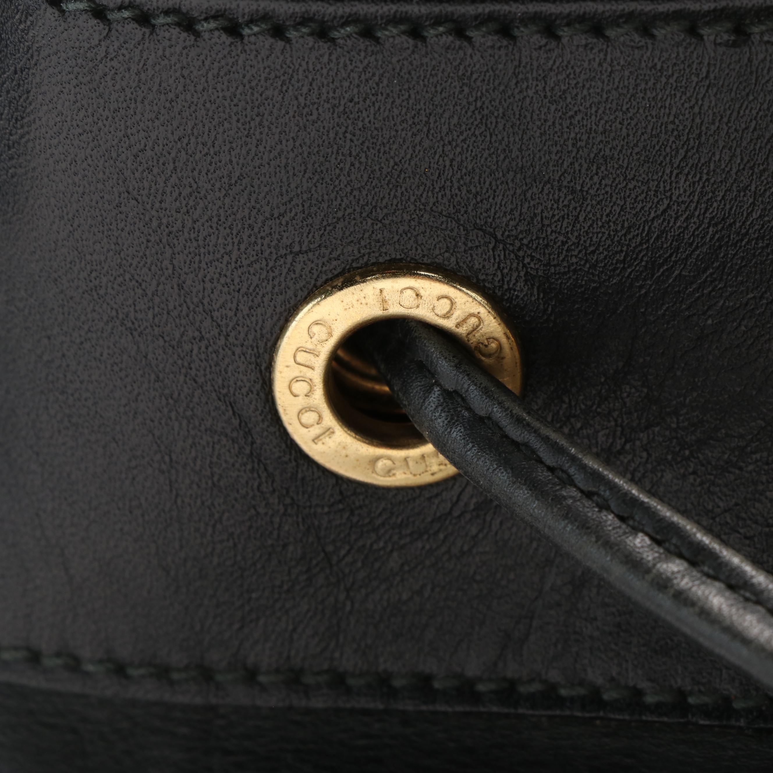 Gucci Black Leather Backpack or Shoulder Sling Back