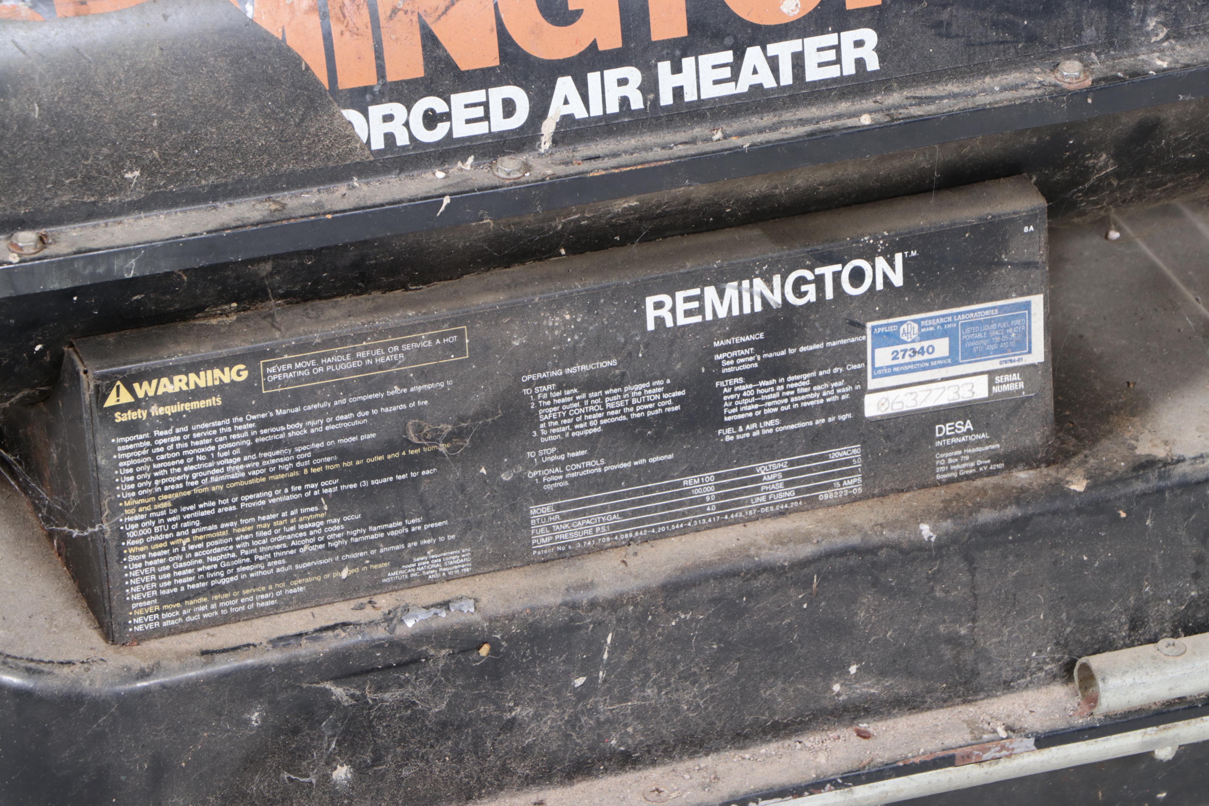 Remington Industrial Portable Forced Air Heater EBTH