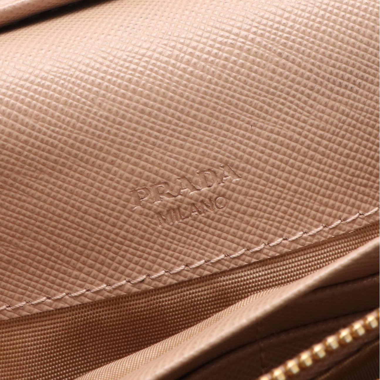 Prada Saffiano Leather Bow Tie Continental Wallet