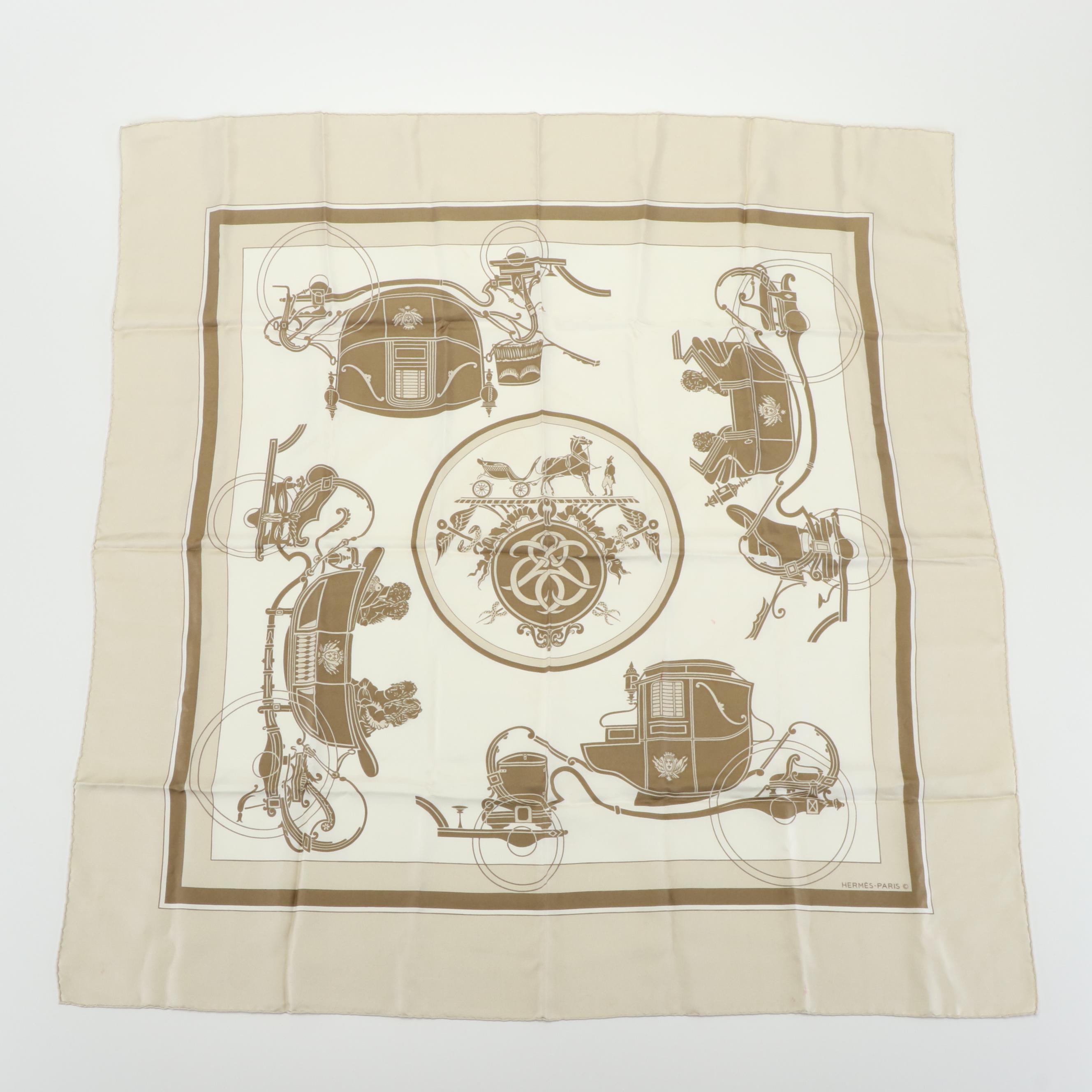 Hermès "Ex-Libris" 90 Scarf in Silk