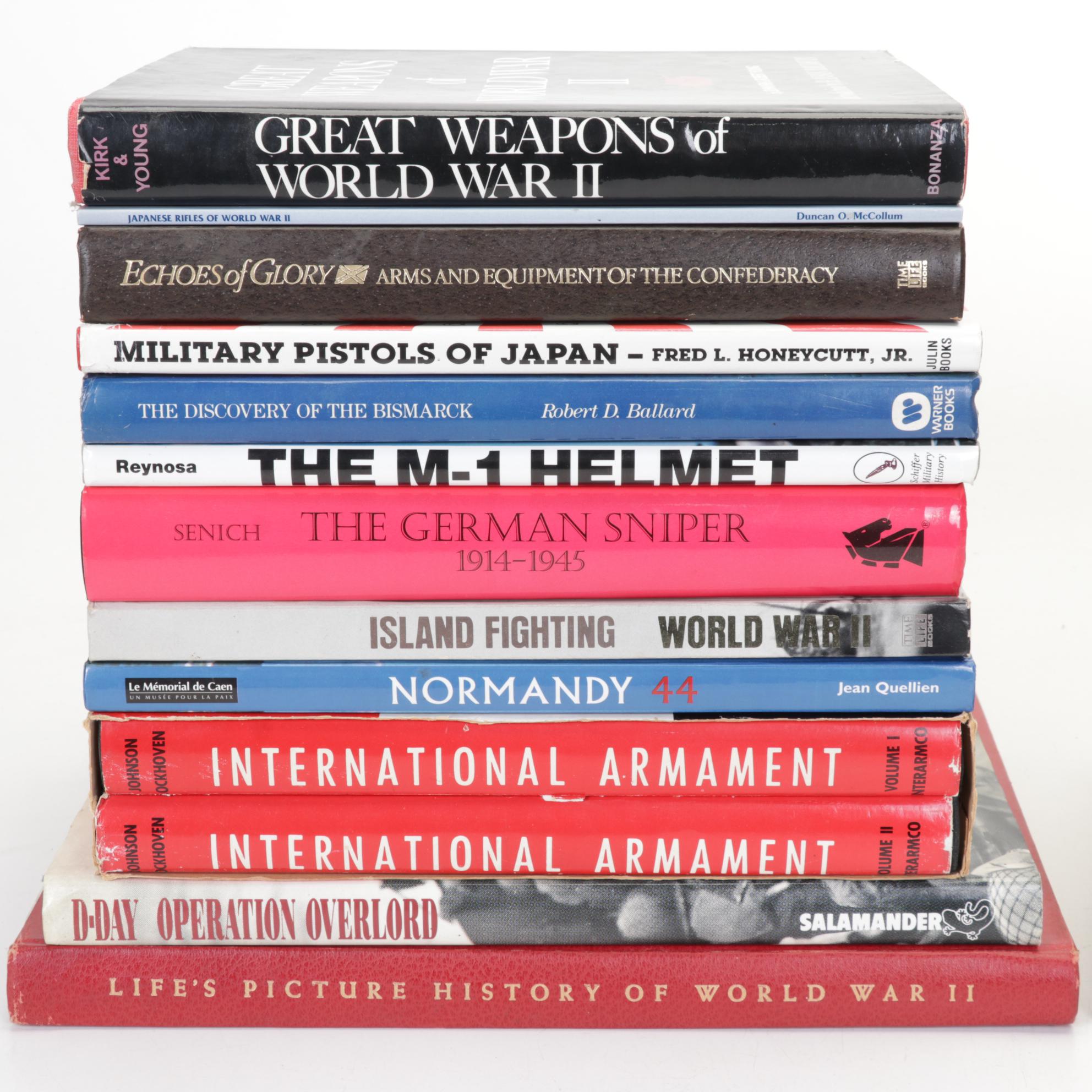 Military History Featuring WWII and Civil War with Weaponry Reference Books