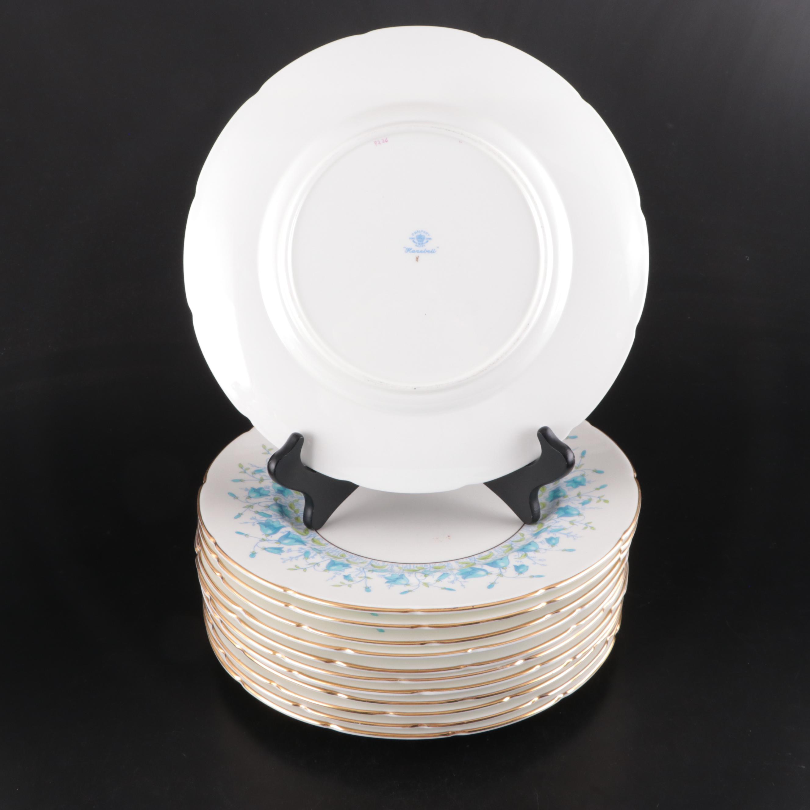 Coalport "Harebell Turquoise" China Dinnerware, Mid to Late 20th Century