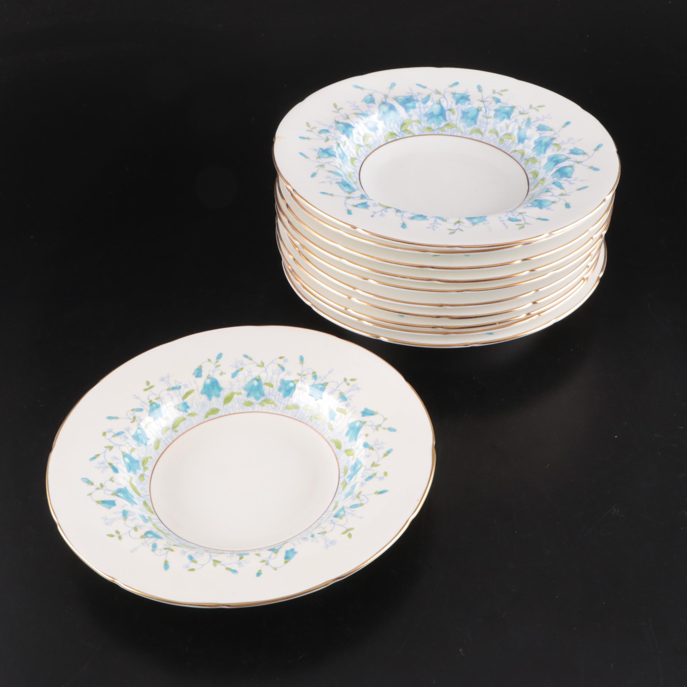 Coalport "Harebell Turquoise" China Dinnerware, Mid to Late 20th Century