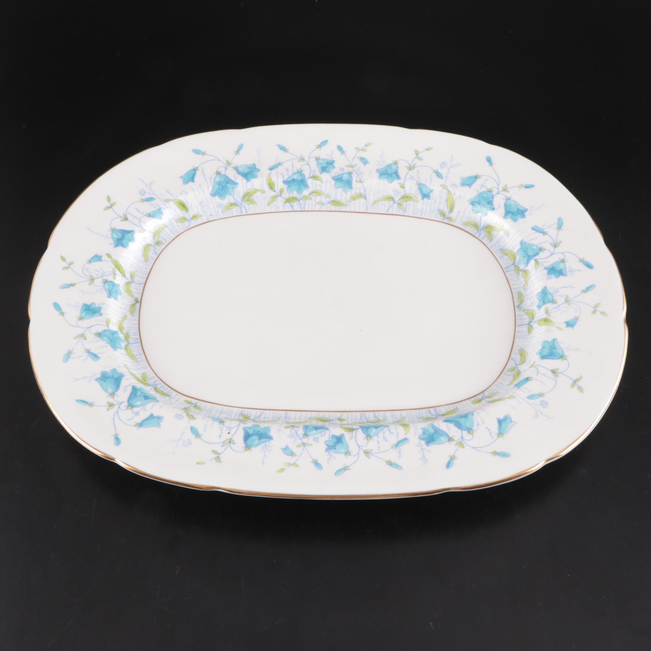 Coalport "Harebell Turquoise" China Dinnerware, Mid to Late 20th Century