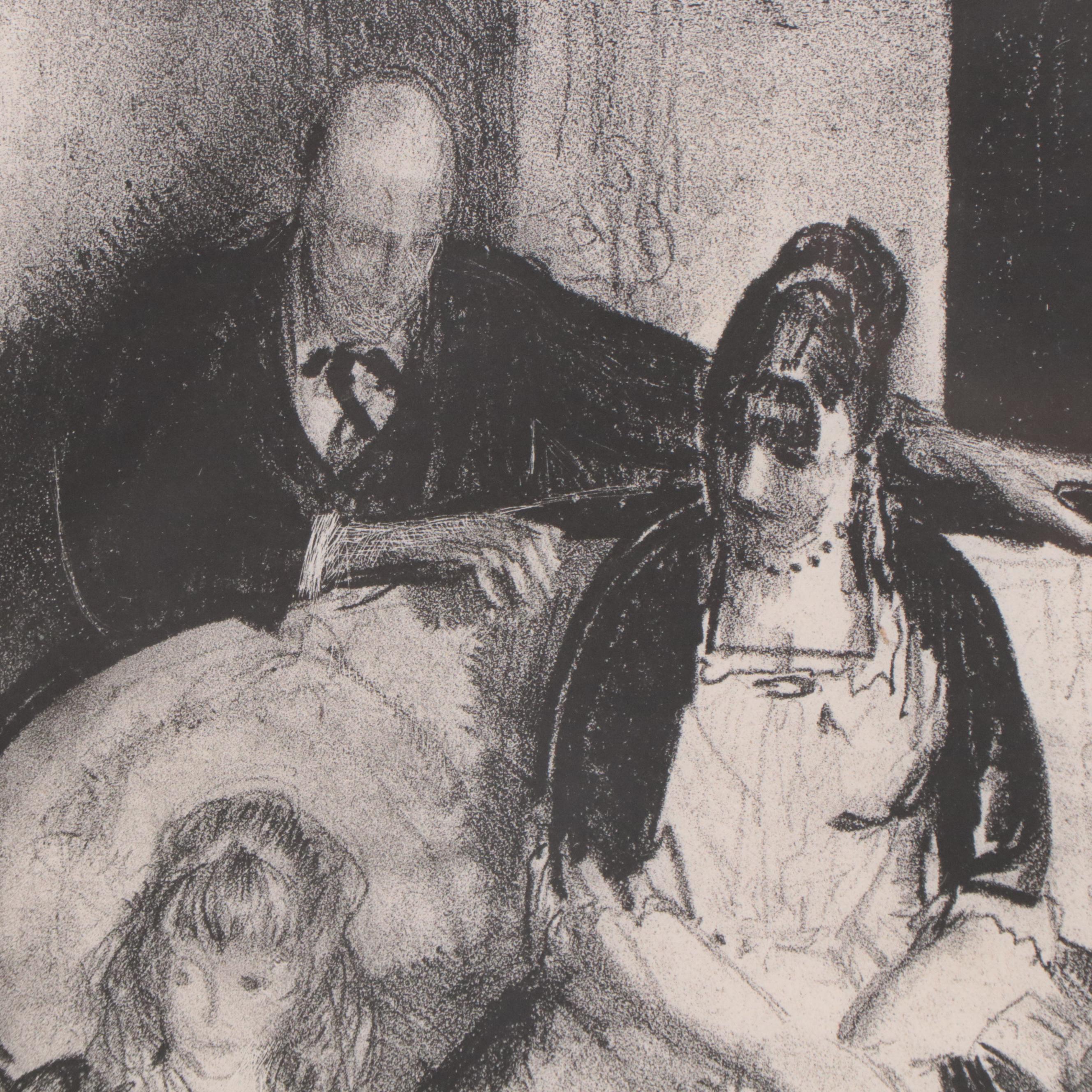 George Bellows Portrait Lithograph "My Family, No. 1"