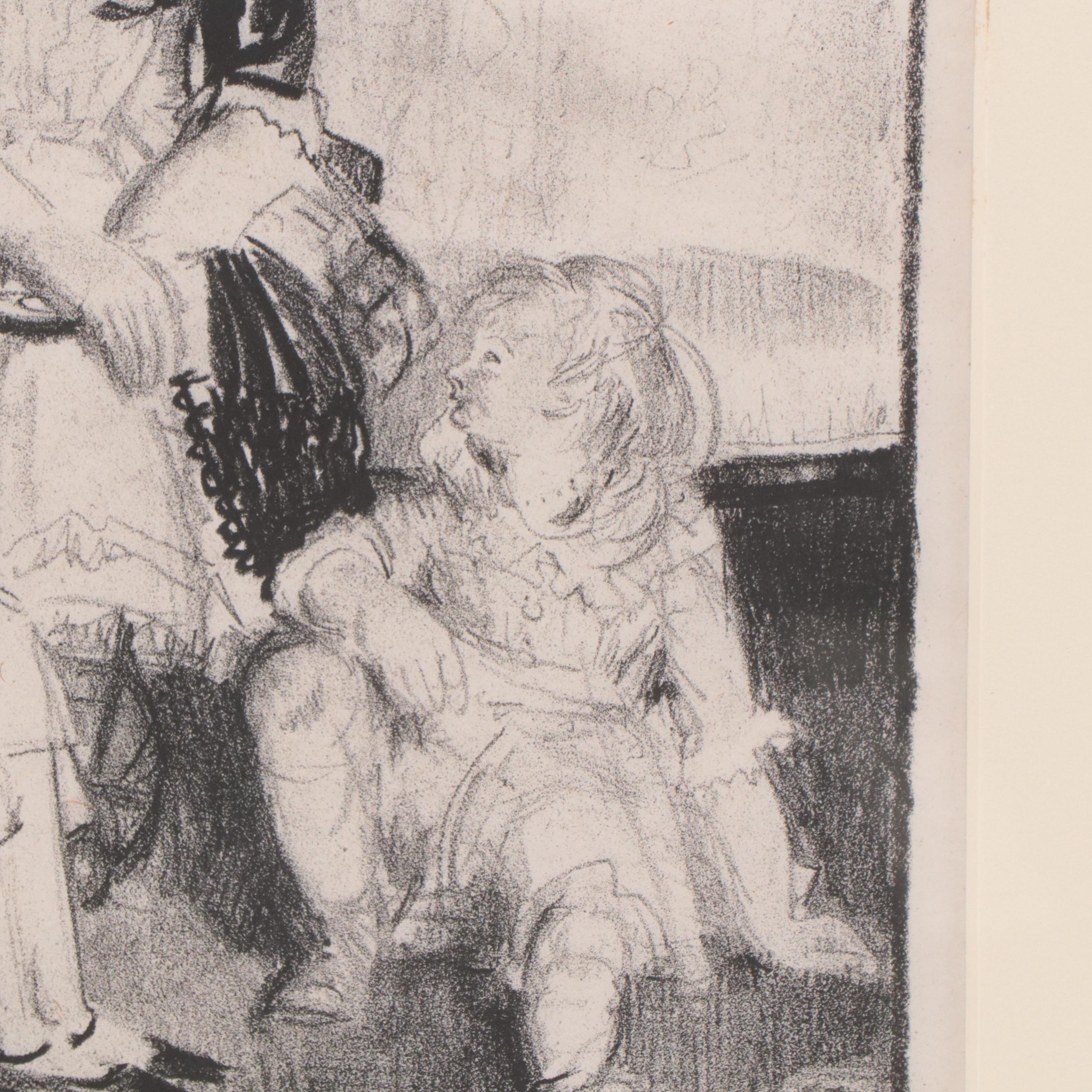 George Bellows Portrait Lithograph "My Family, No. 1"