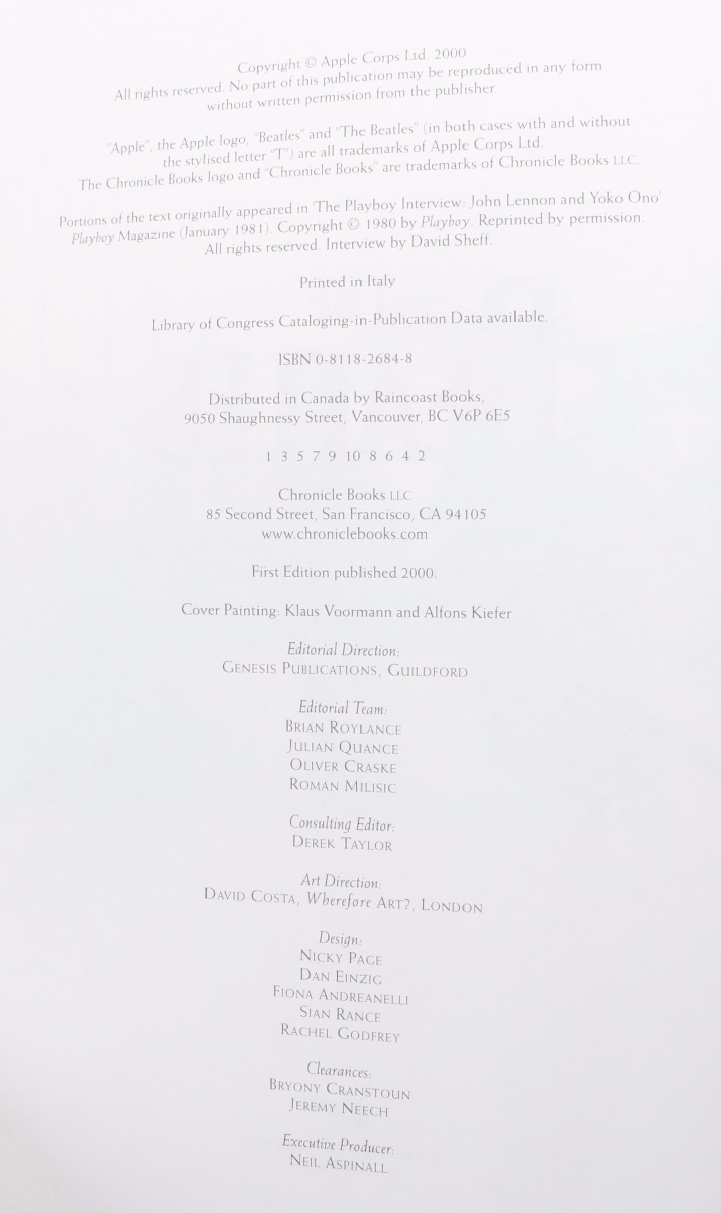 First Edition "The Beatles Anthology," 2000