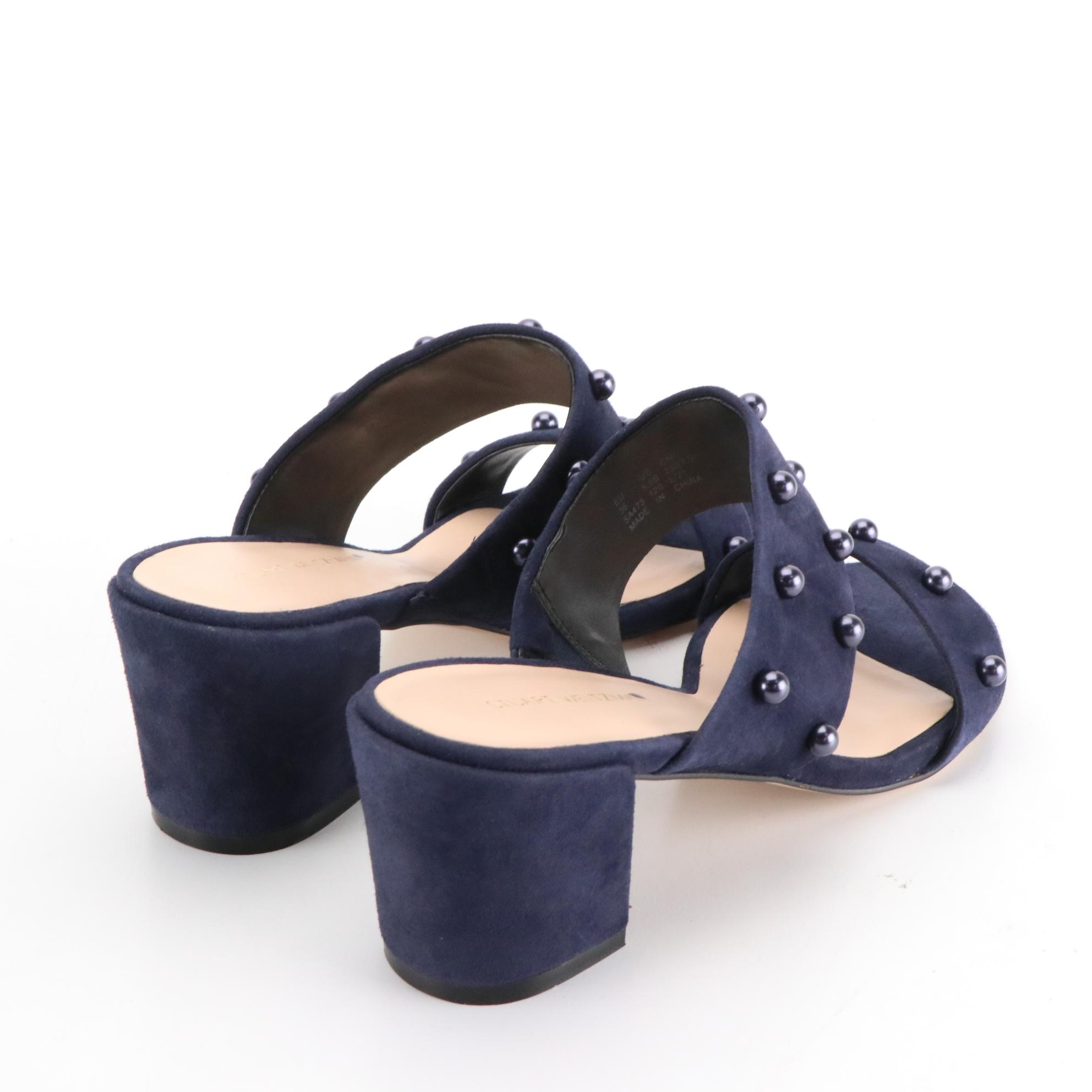 Stuart Weitzman Slide and Platform Sandals in Suede with Boxes