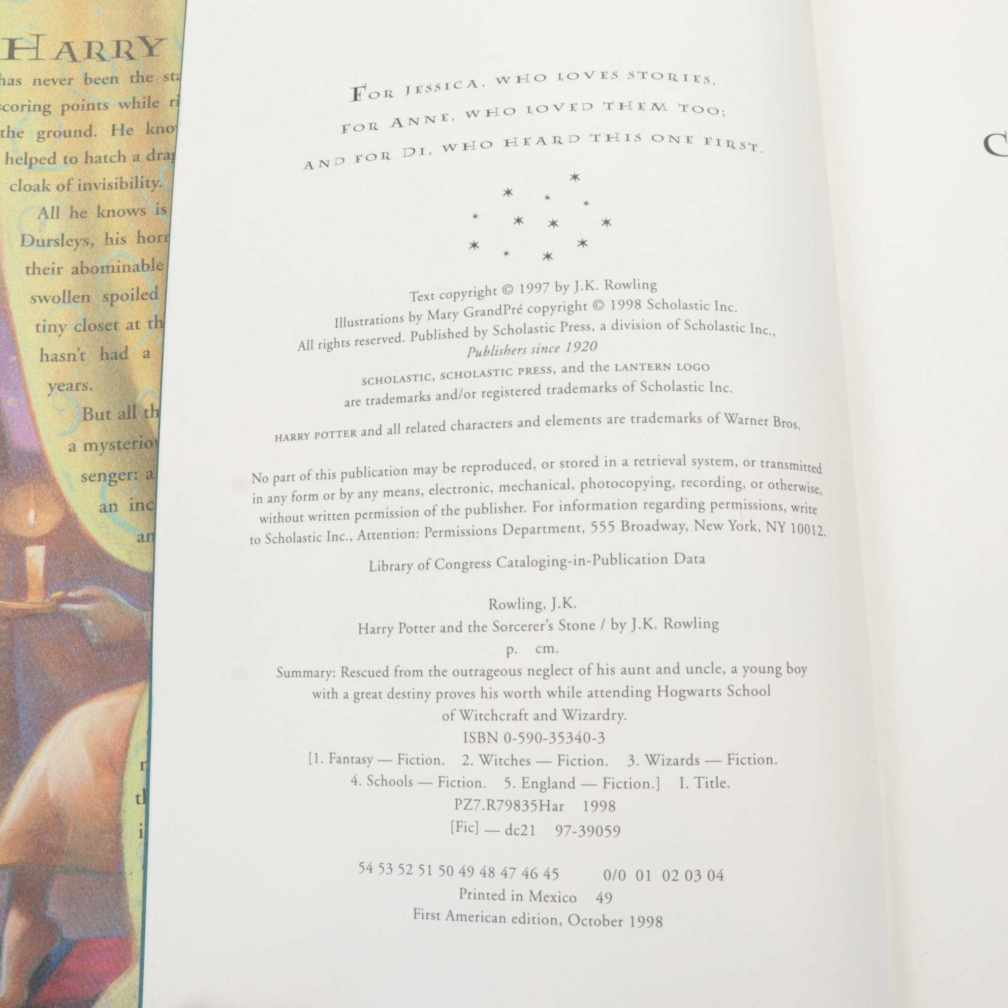 First American Edition "Harry Potter" Complete Set by J. K. Rowling