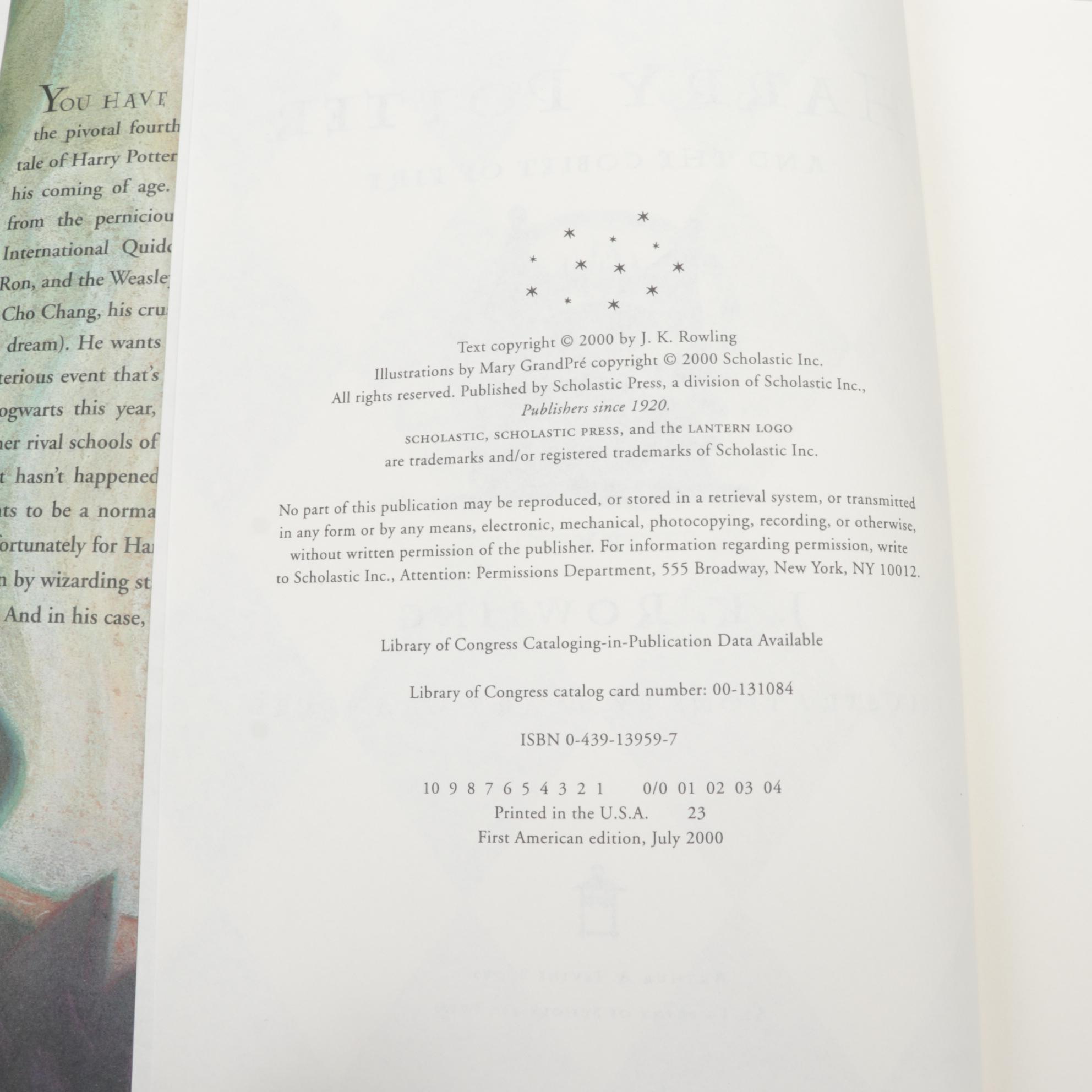 First American Edition "Harry Potter" Complete Set by J. K. Rowling