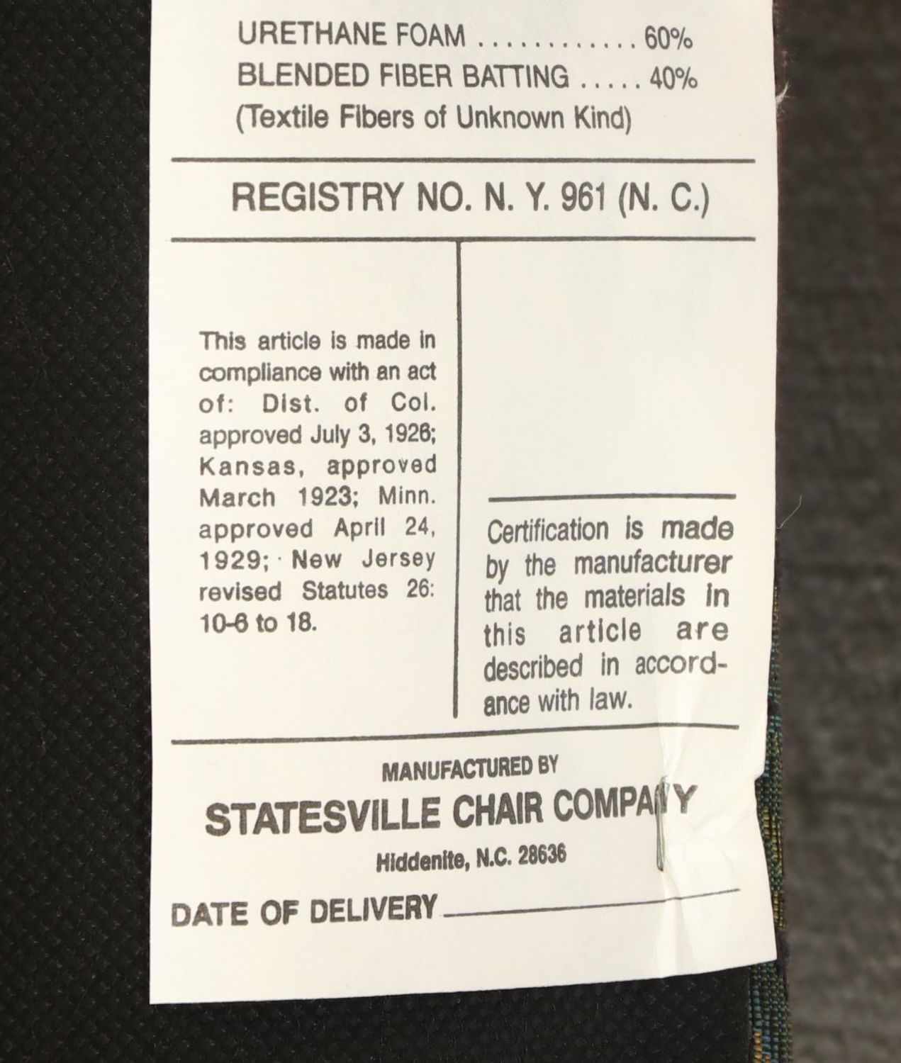 Statesville Chair Company George III Style Mahogany Gainsborough Chair