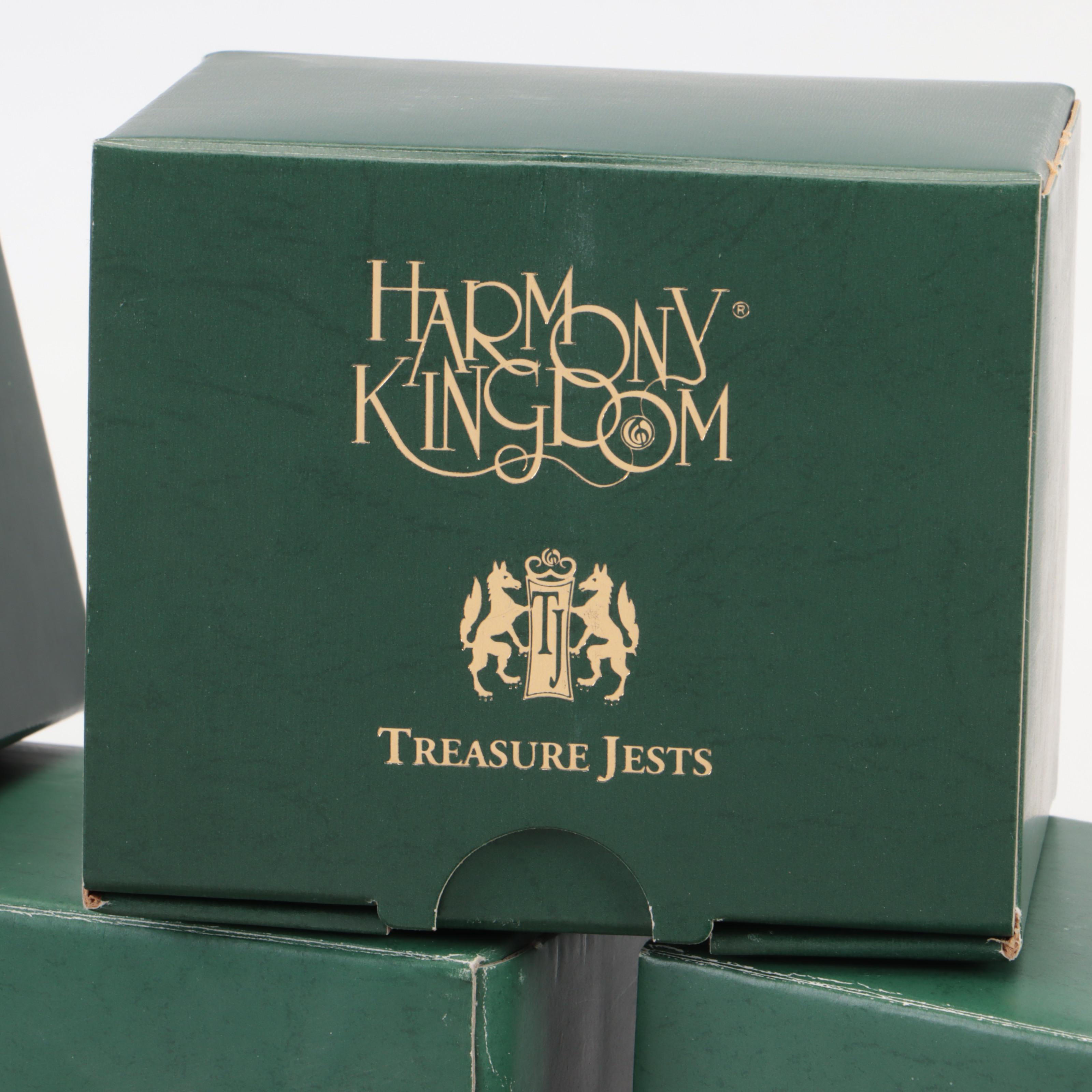English Harmony Kingdom Figural Keepsake Boxes, Vintage