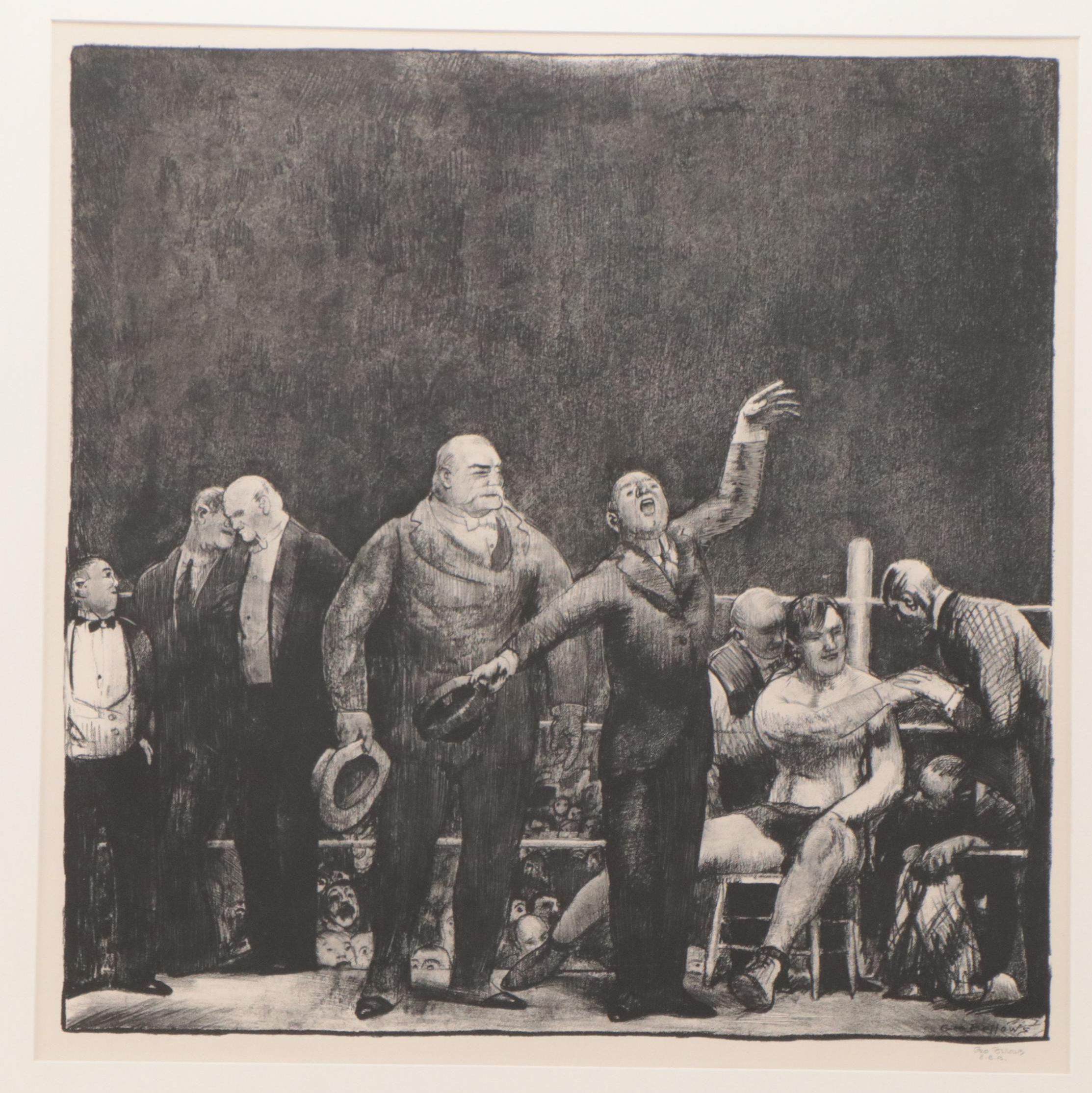 George Bellows Lithograph "Introducing John L. Sullivan"