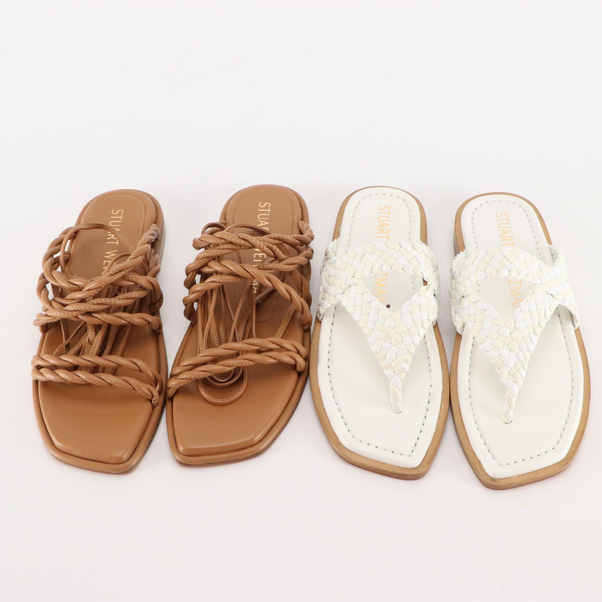 Stuart Weitzman Toe Post, Wrap, and Jelly Sandals, New in Boxes