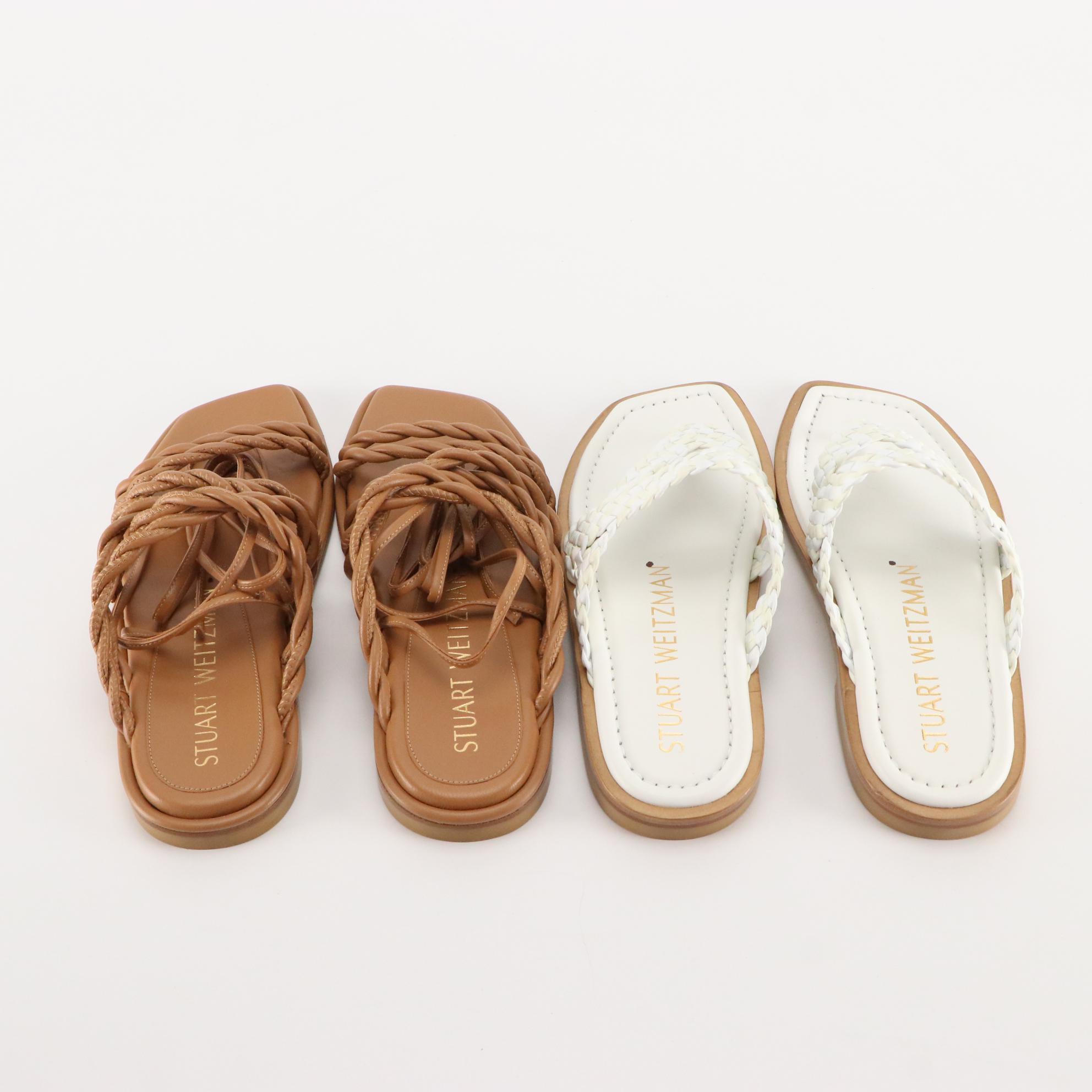 Stuart Weitzman Toe Post, Wrap, and Jelly Sandals, New in Boxes